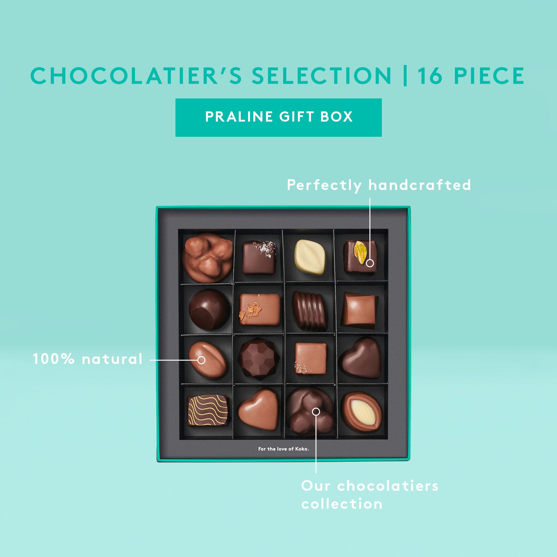Chocolatier's Selection Praline Gift Box | 16 Piece