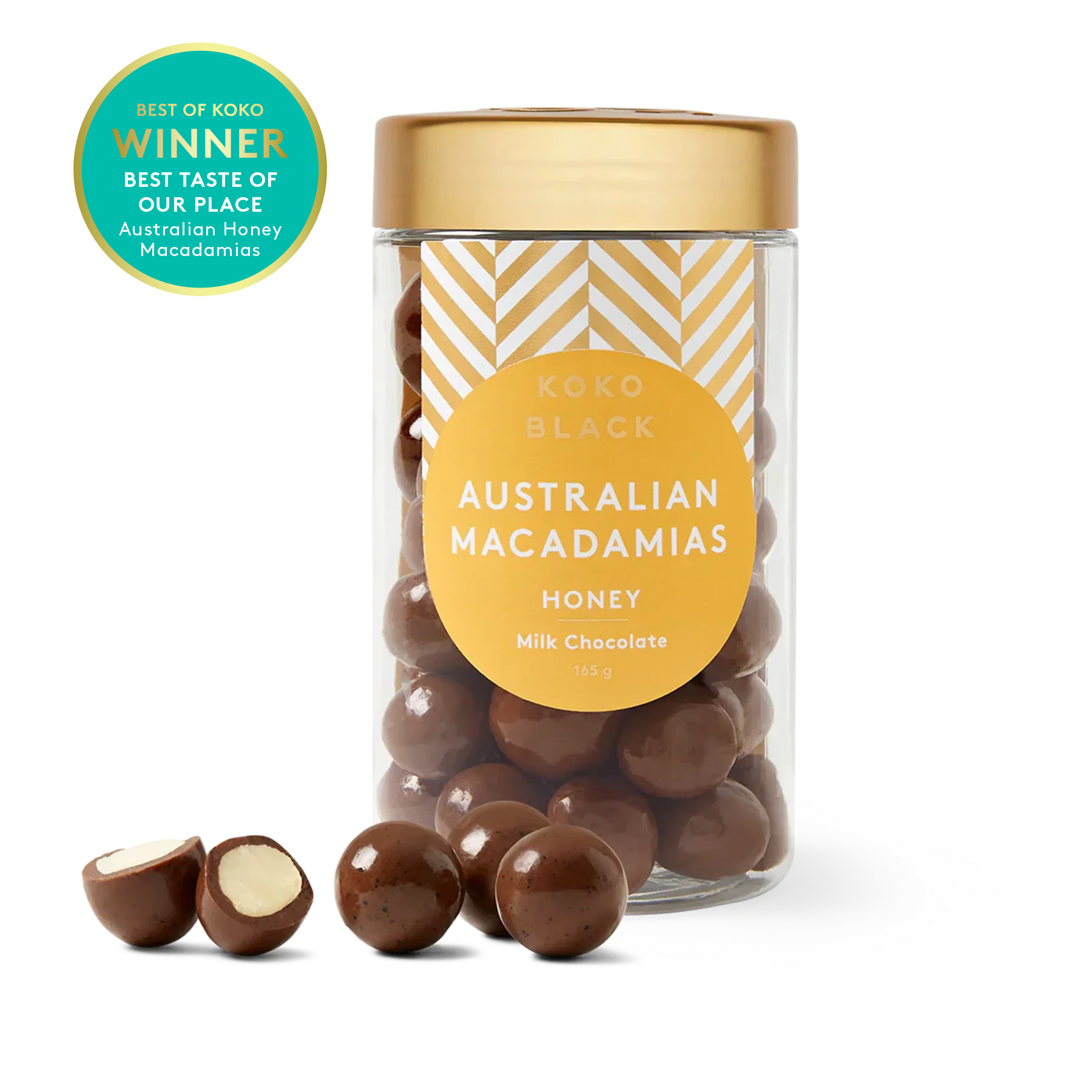 Honey Macadamias 165g | Milk Chocolate