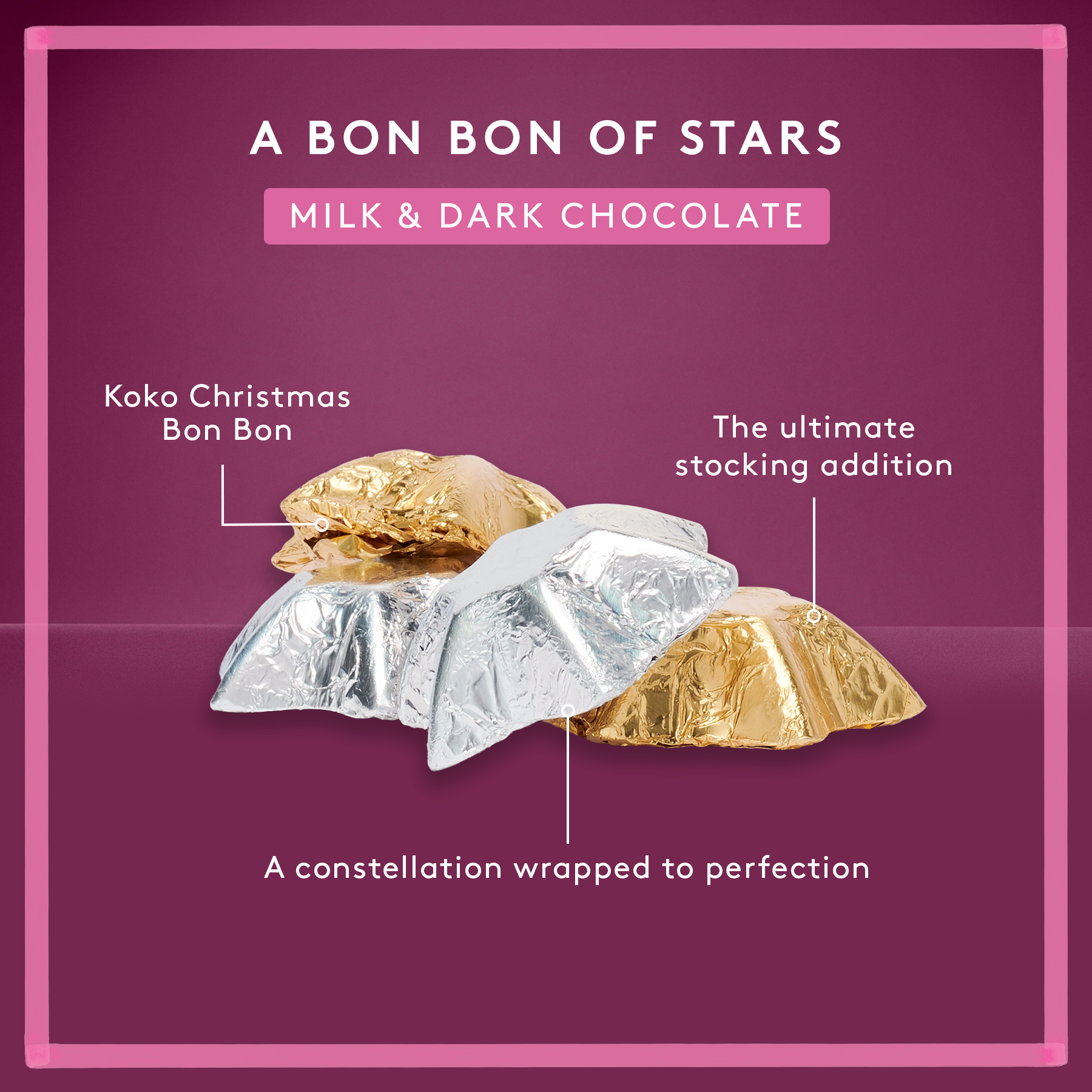 A Bon Bon of Stars | Milk and Dark Chocolate