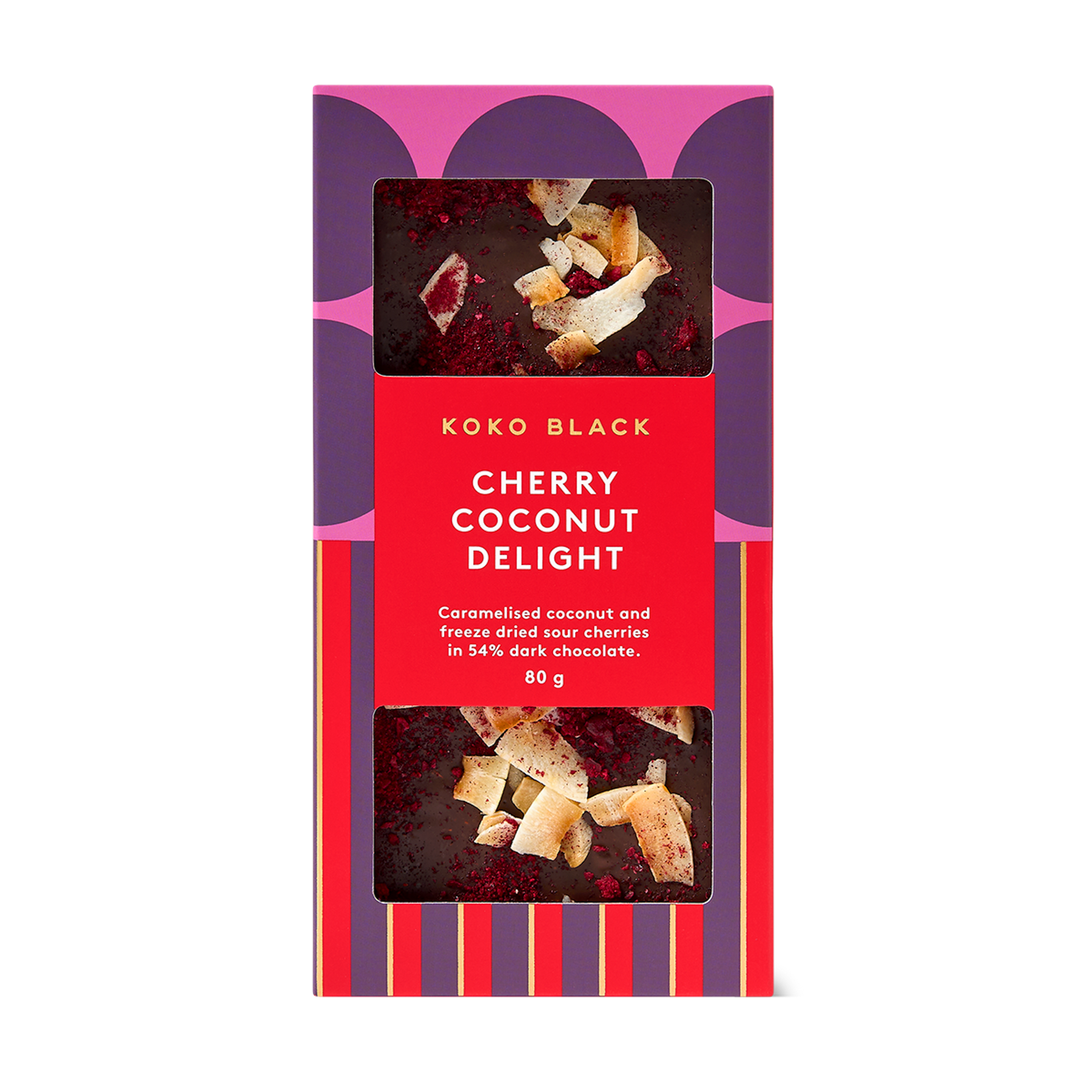 Cherry Coconut Delight | Dark Chocolate Block