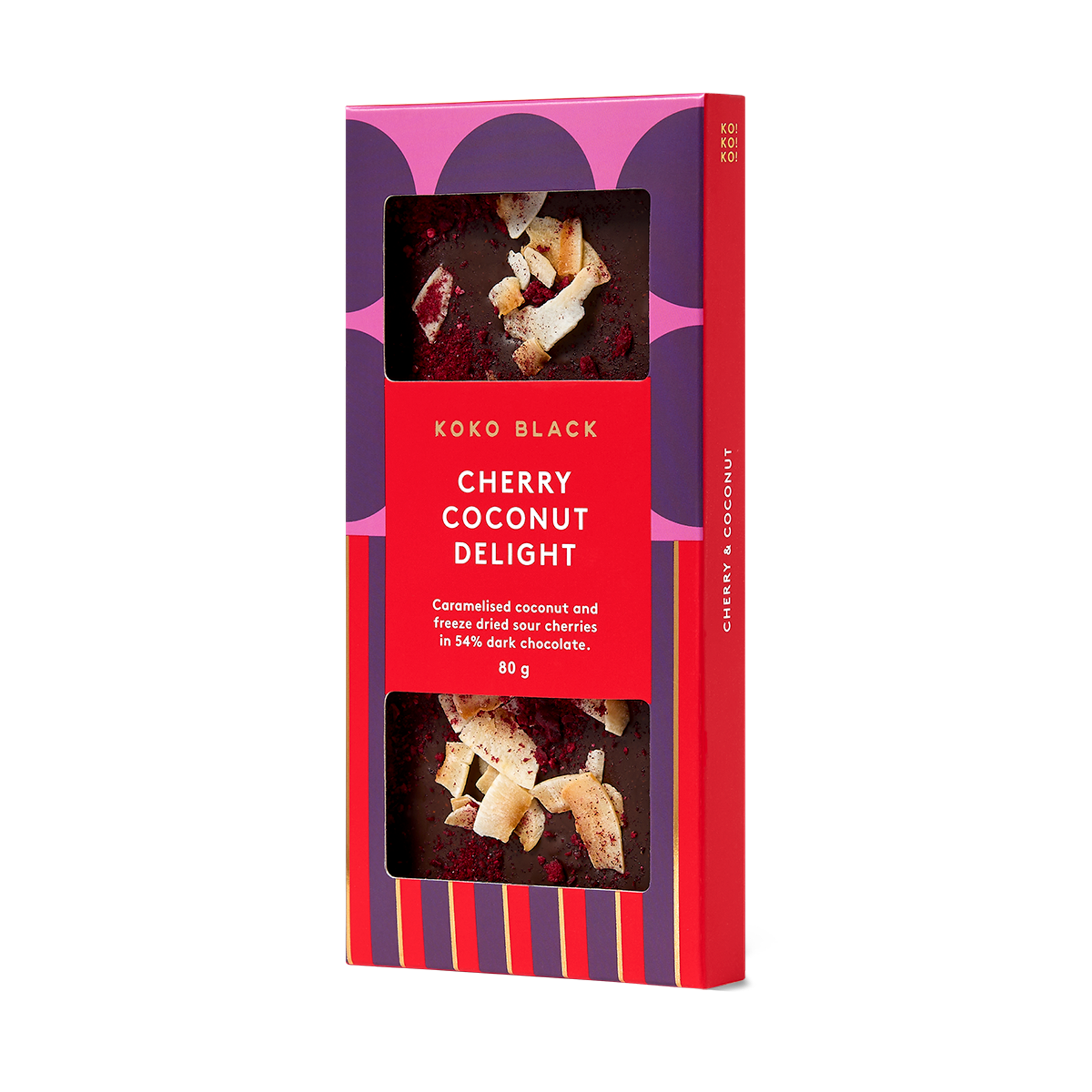 Cherry Coconut Delight | Dark Chocolate Block