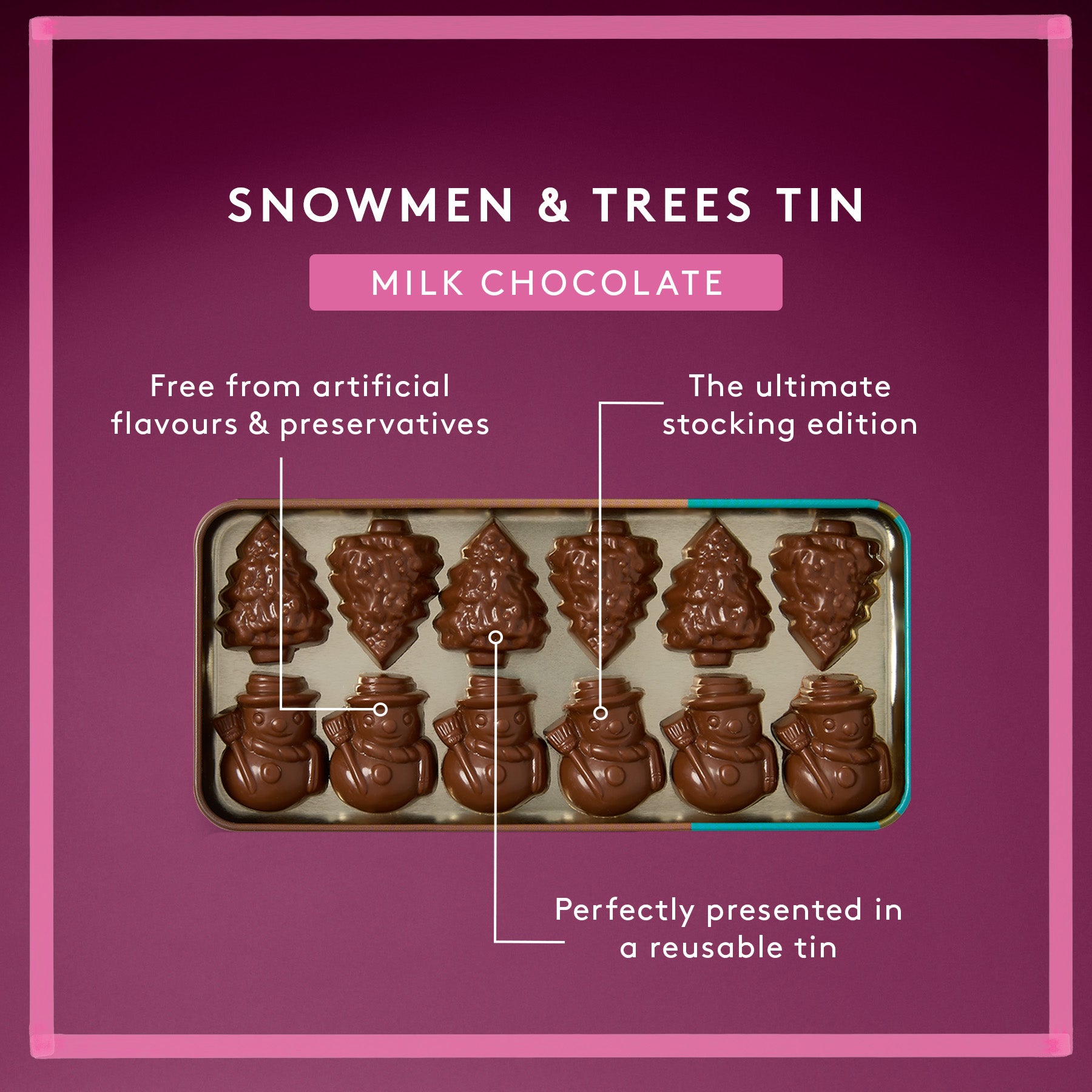 Silly Snowmen & Topsy Trees | Milk Chocolate