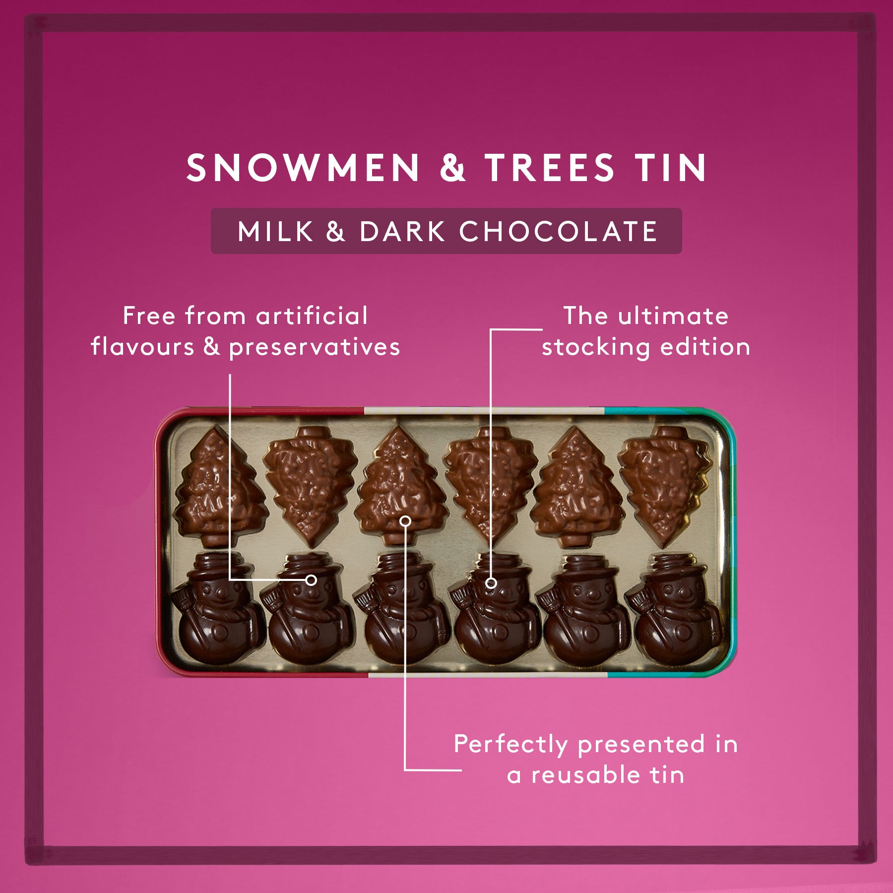 Silly Snowmen & Topsy Trees | Milk & Dark Chocolate