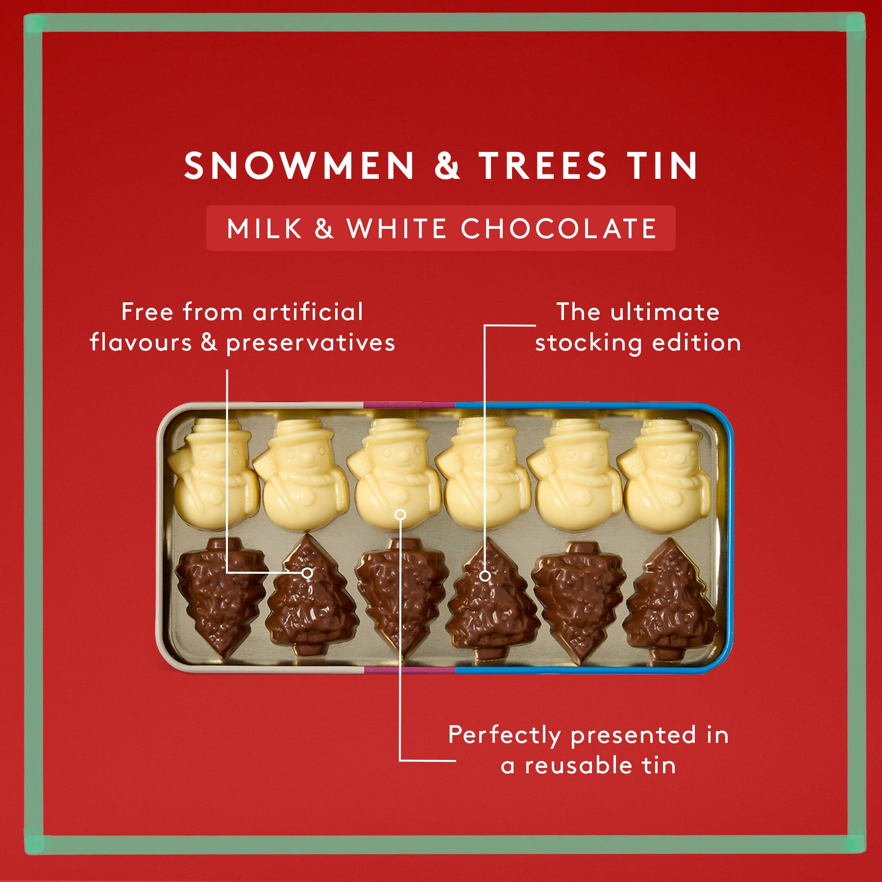 Silly Snowmen & Topsy Trees | Milk & White Chocolate