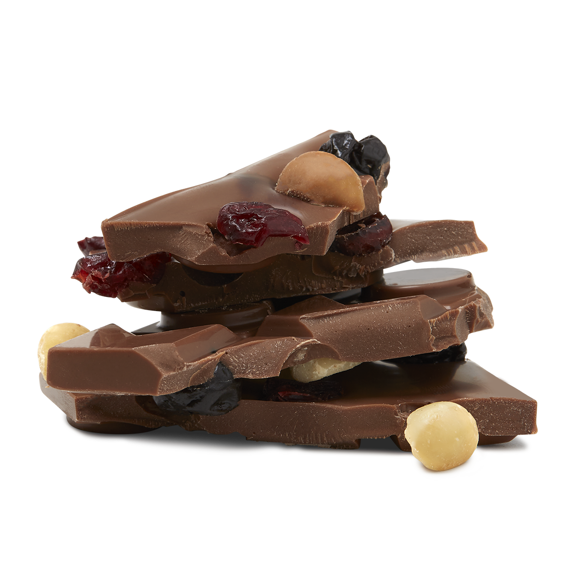 Cranberry Macadamia & Cherry | Milk Chocolate Block