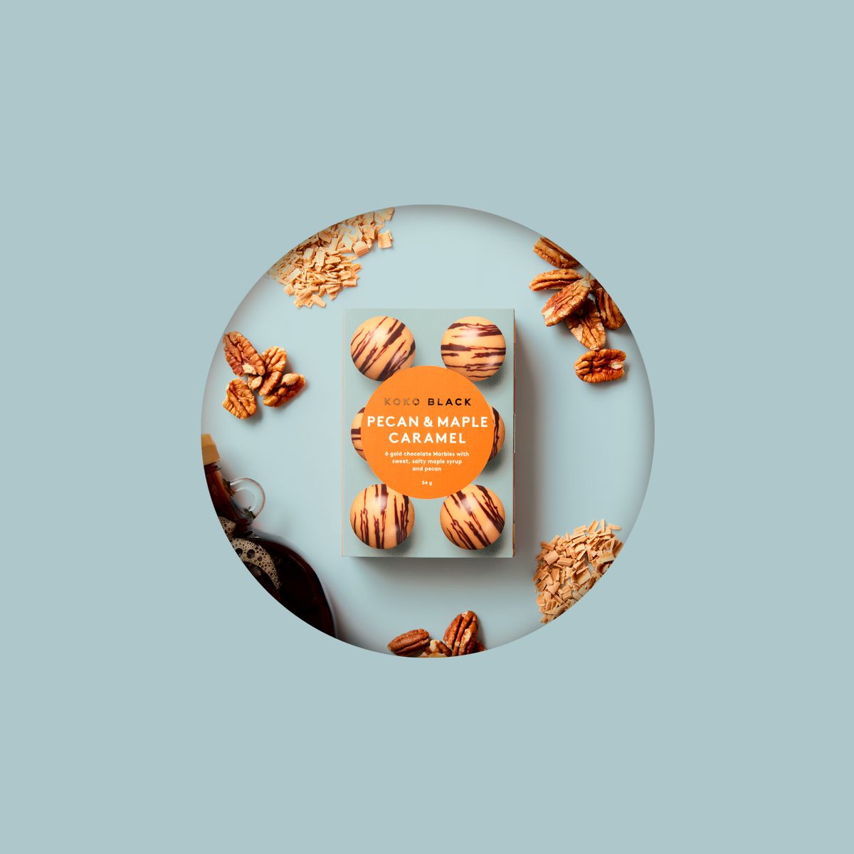 Pecan & Maple Caramel Marbles | Gold Chocolate