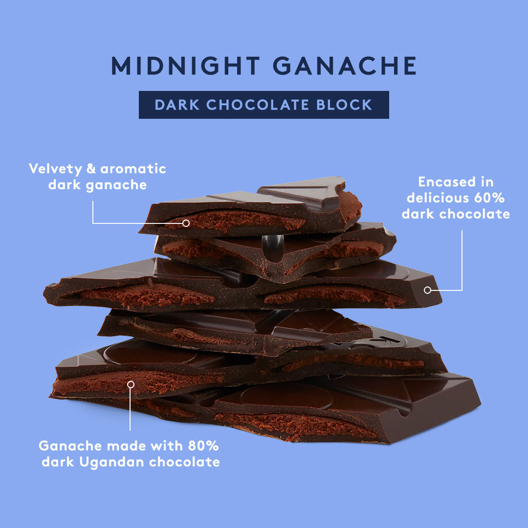 Midnight Ganache 80g | Dark Chocolate Block