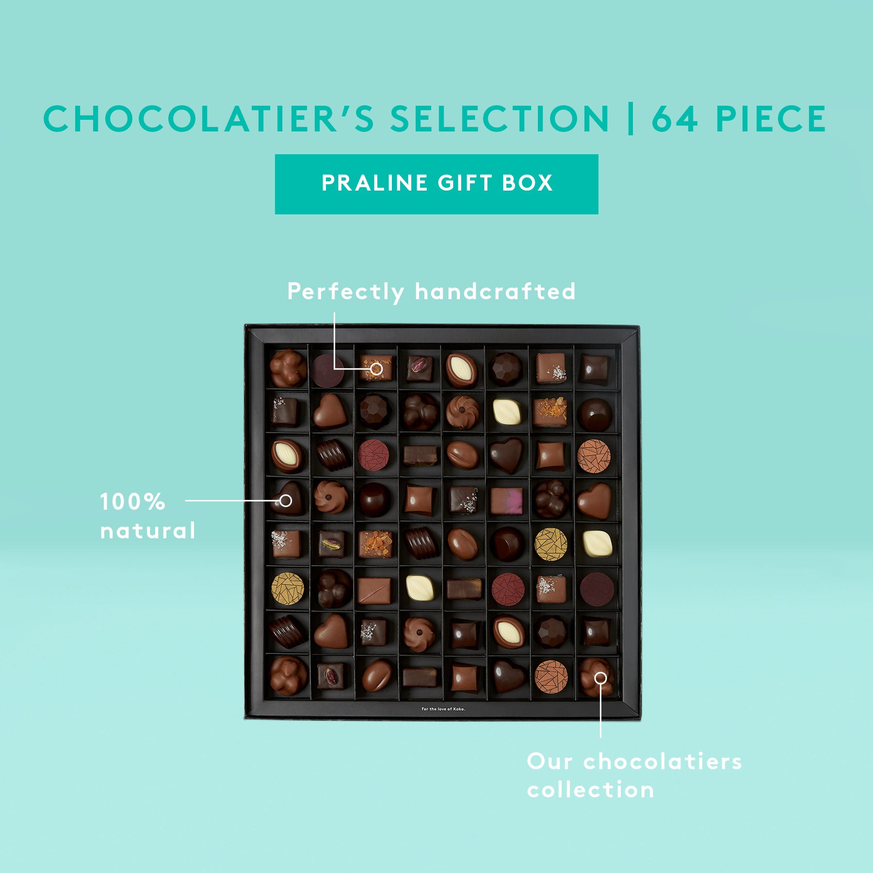 Chocolatier's Selection Praline Gift Box | 64 Piece