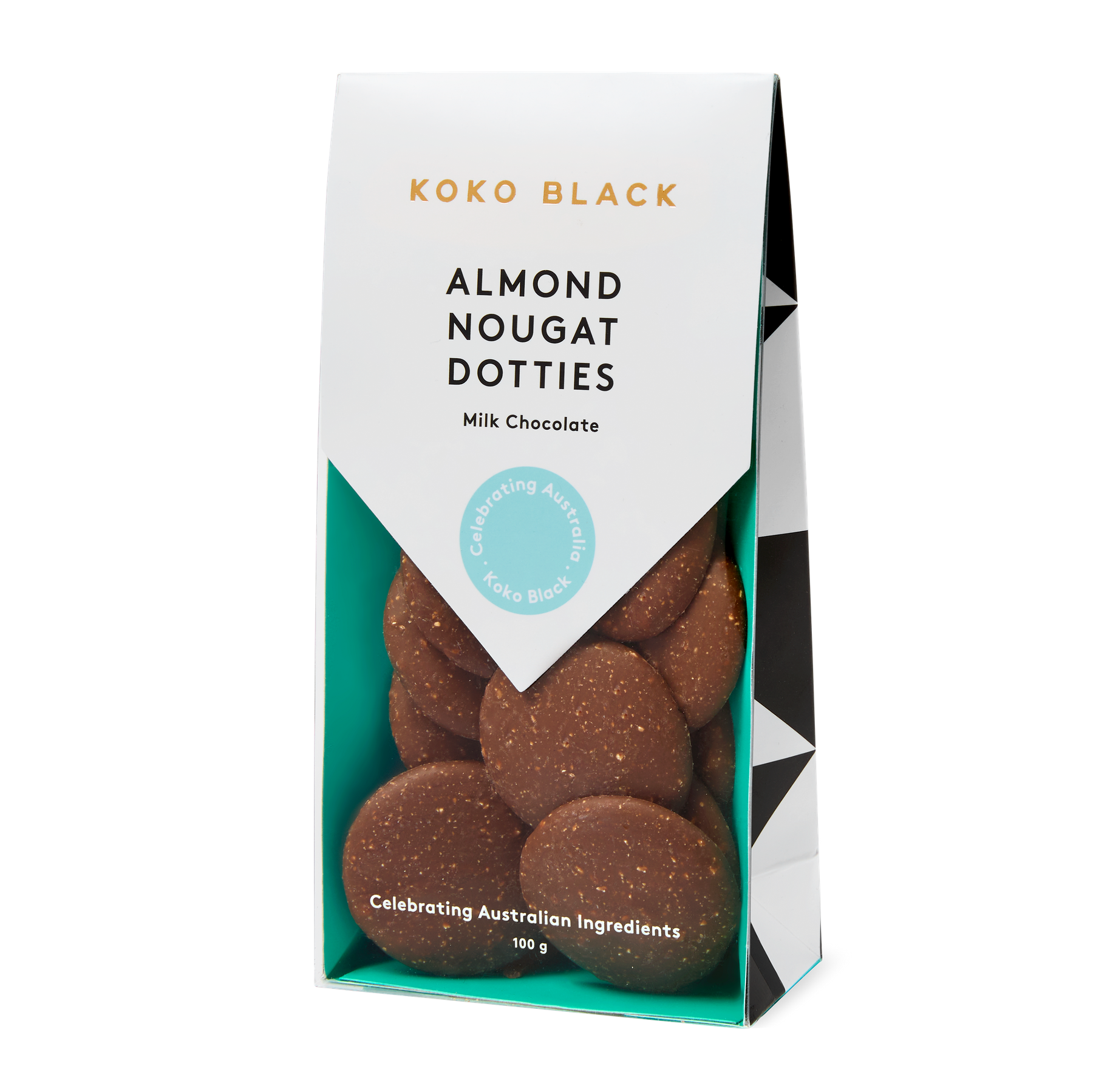 Almond Nougat Dotties 100g | Milk Chocolate