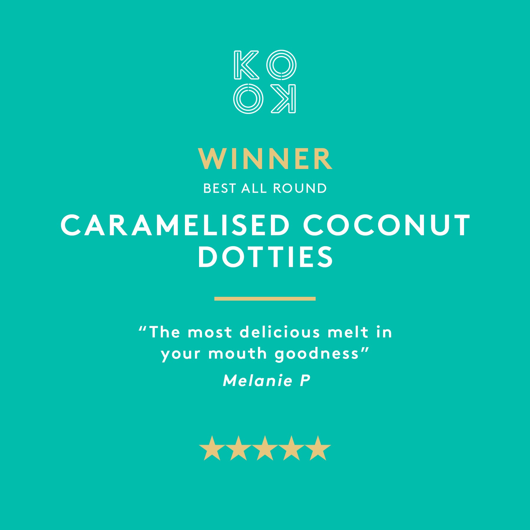 Caramelised Coconut Dotties | Dark Chocolate