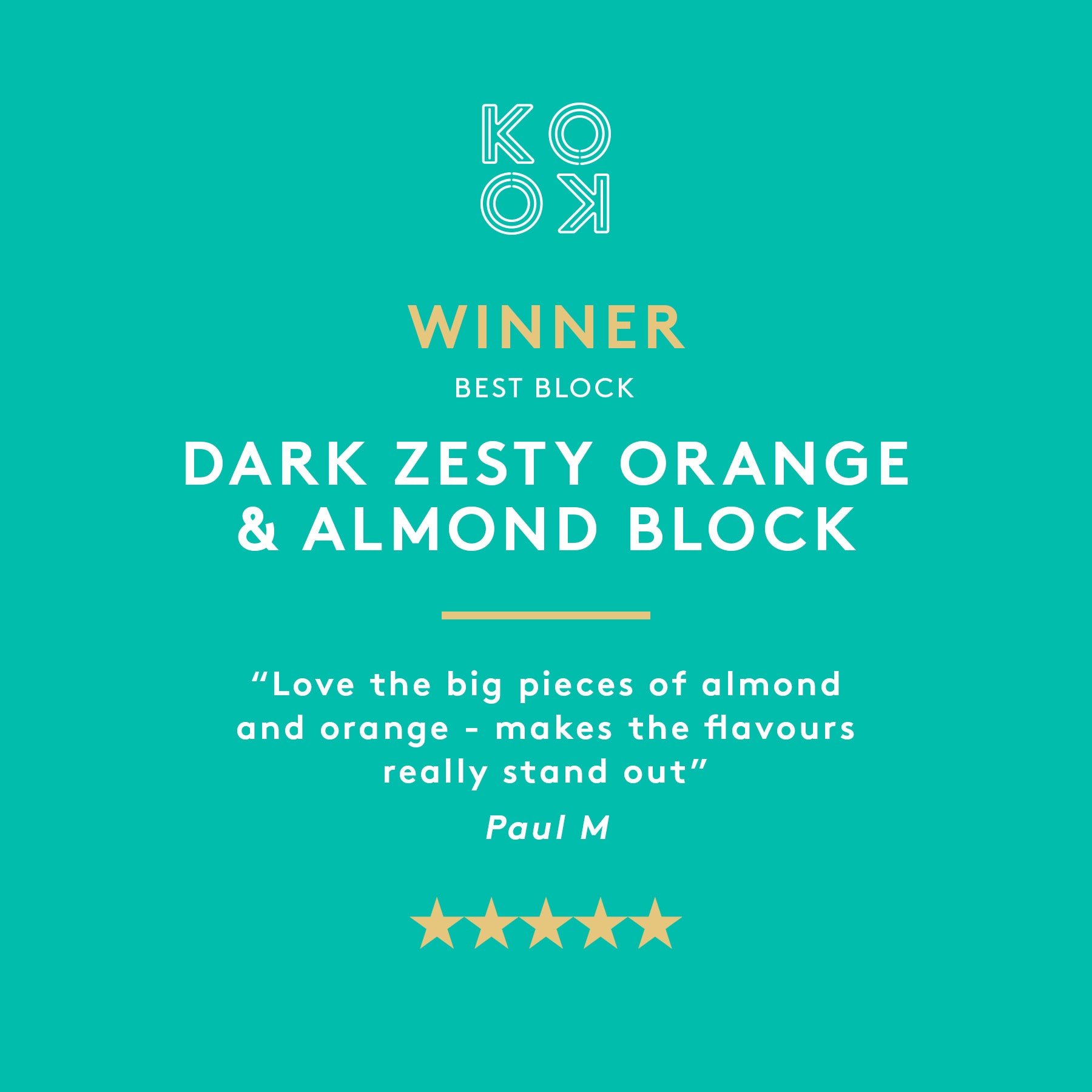 Dark Zesty Orange & Almond | Dark Chocolate Block