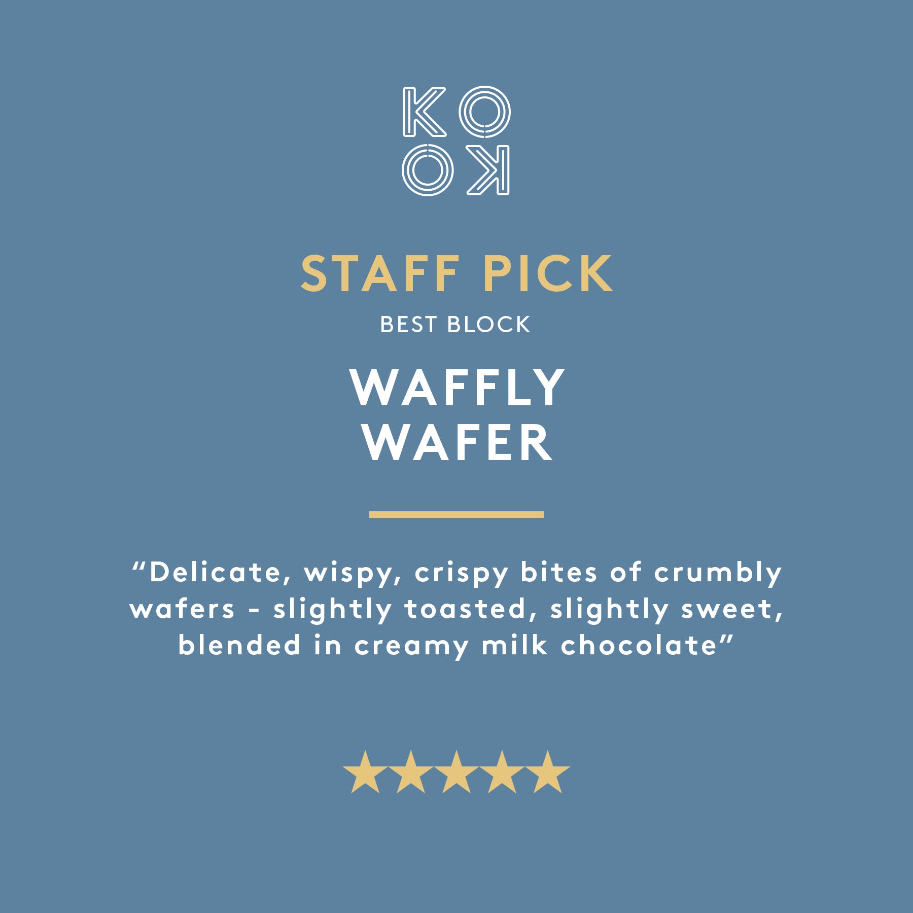 Waffly Wafer 80g | Milk Chocolate Block