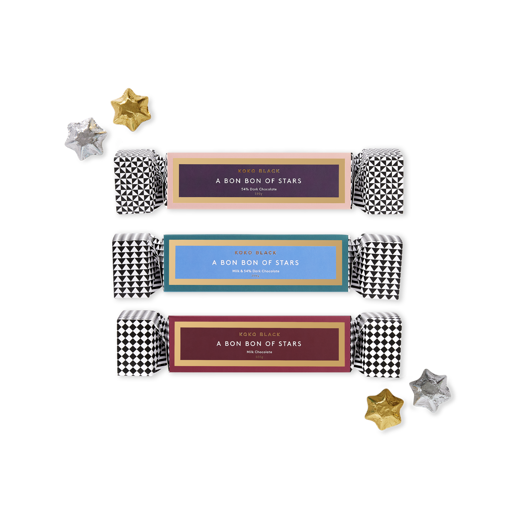 A Bon Bon of Stars Trio | Milk & Dark Chocolate