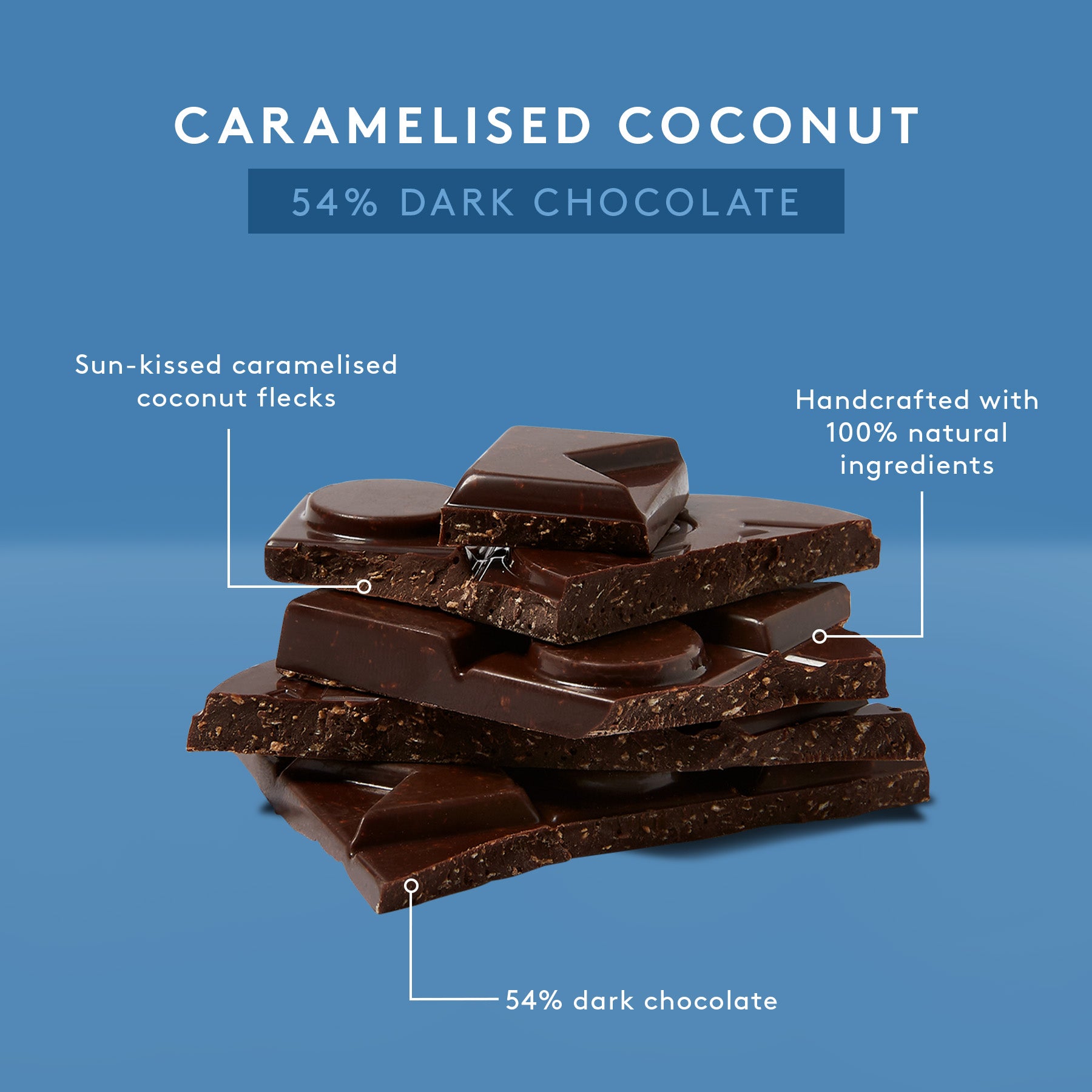 Caramelised Coconut | Dark Chocolate Block