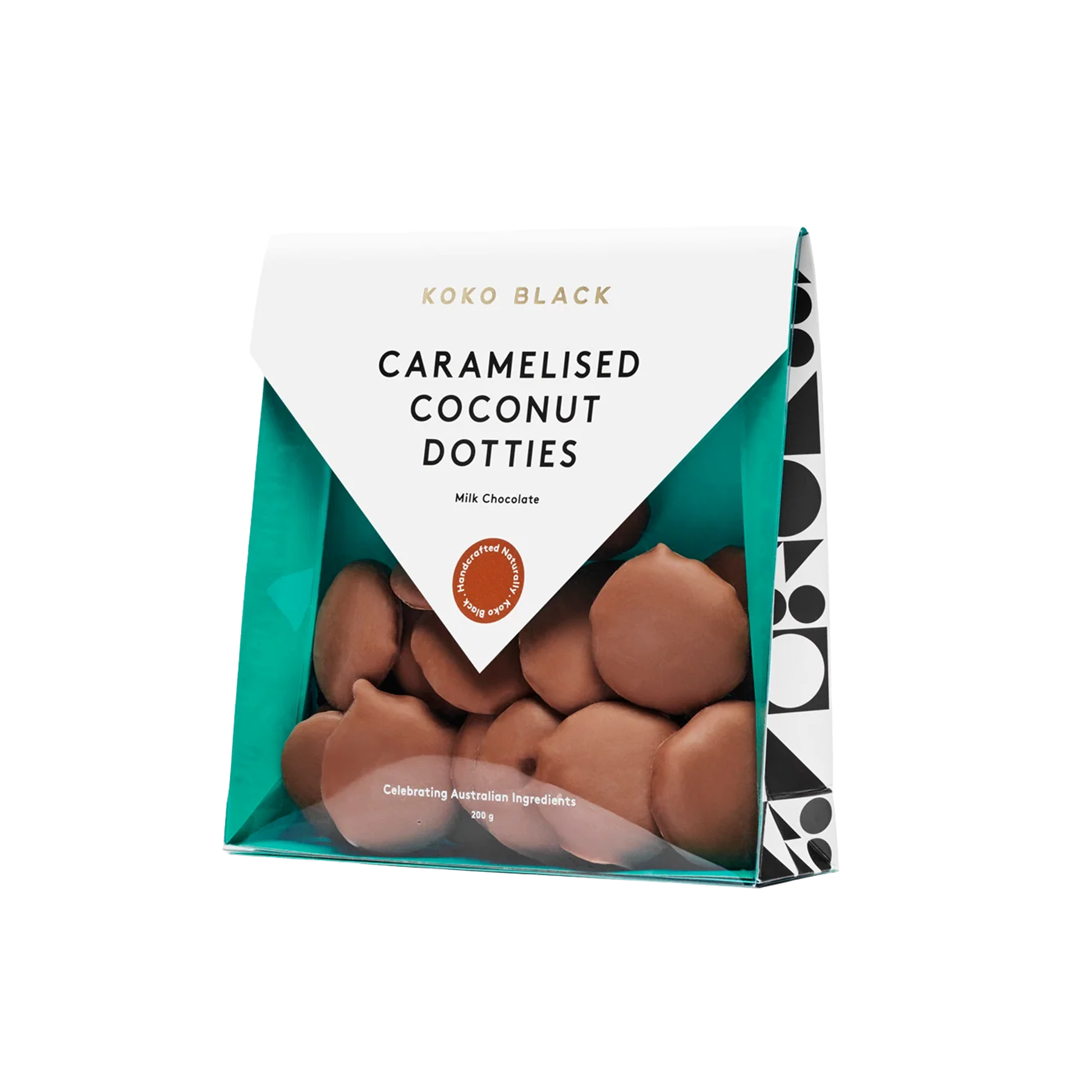 Caramelised Coconut Dotties 200g | Milk Chocolate