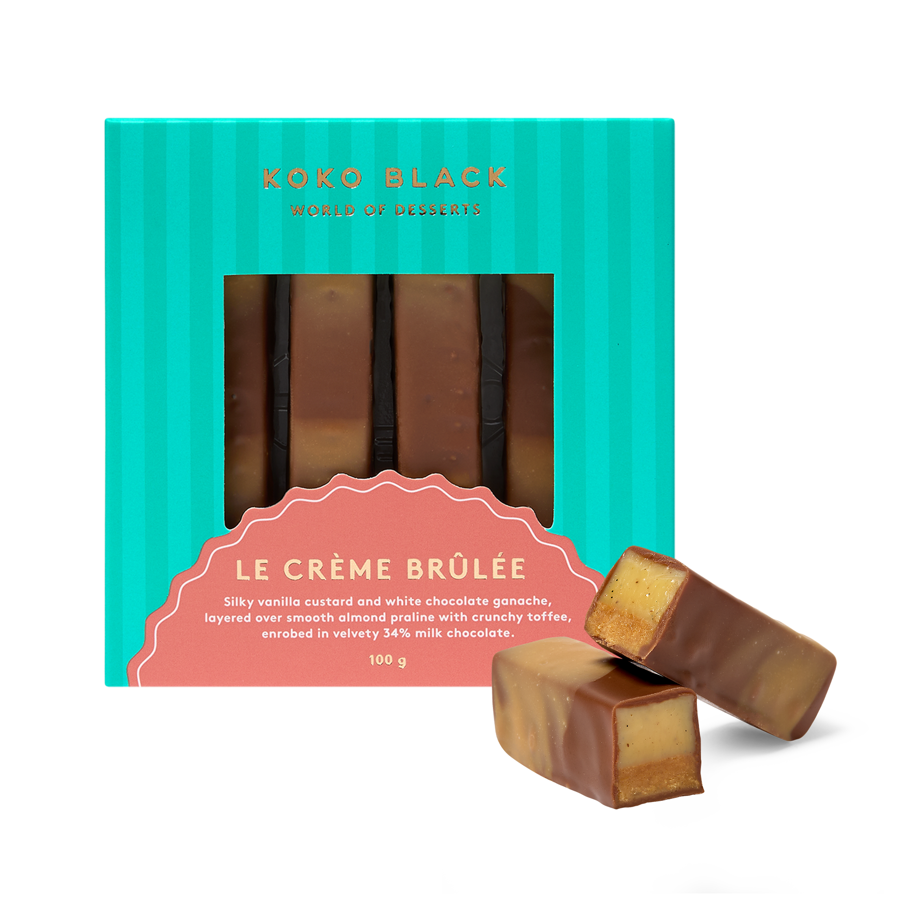 Crème Brûlée Bars 100g | Milk Chocolate