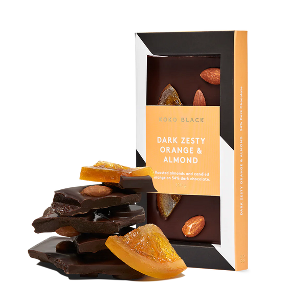 Dark Zesty Orange & Almond | Dark Chocolate Block – Koko Black