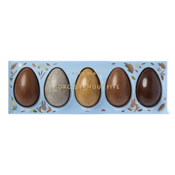 Koko's Famous Five Egg Collection | Milk, White & Dark Chocolate