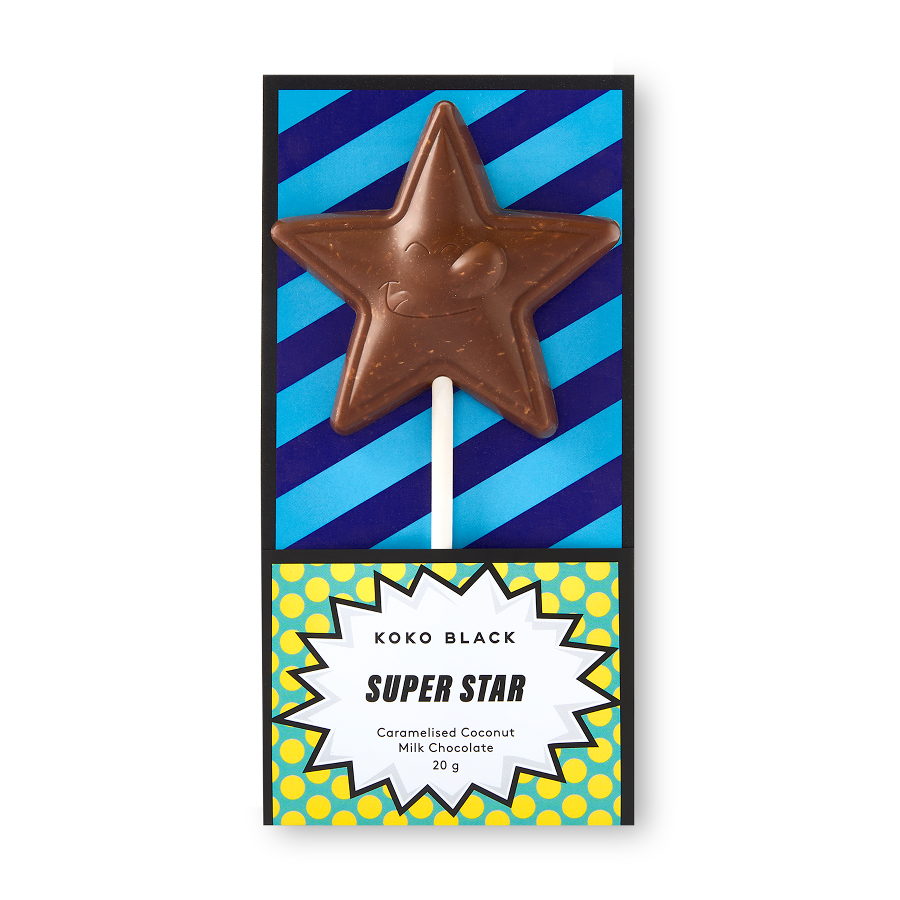 Super Star Caramelised Coconut Pop | Milk Chocolate