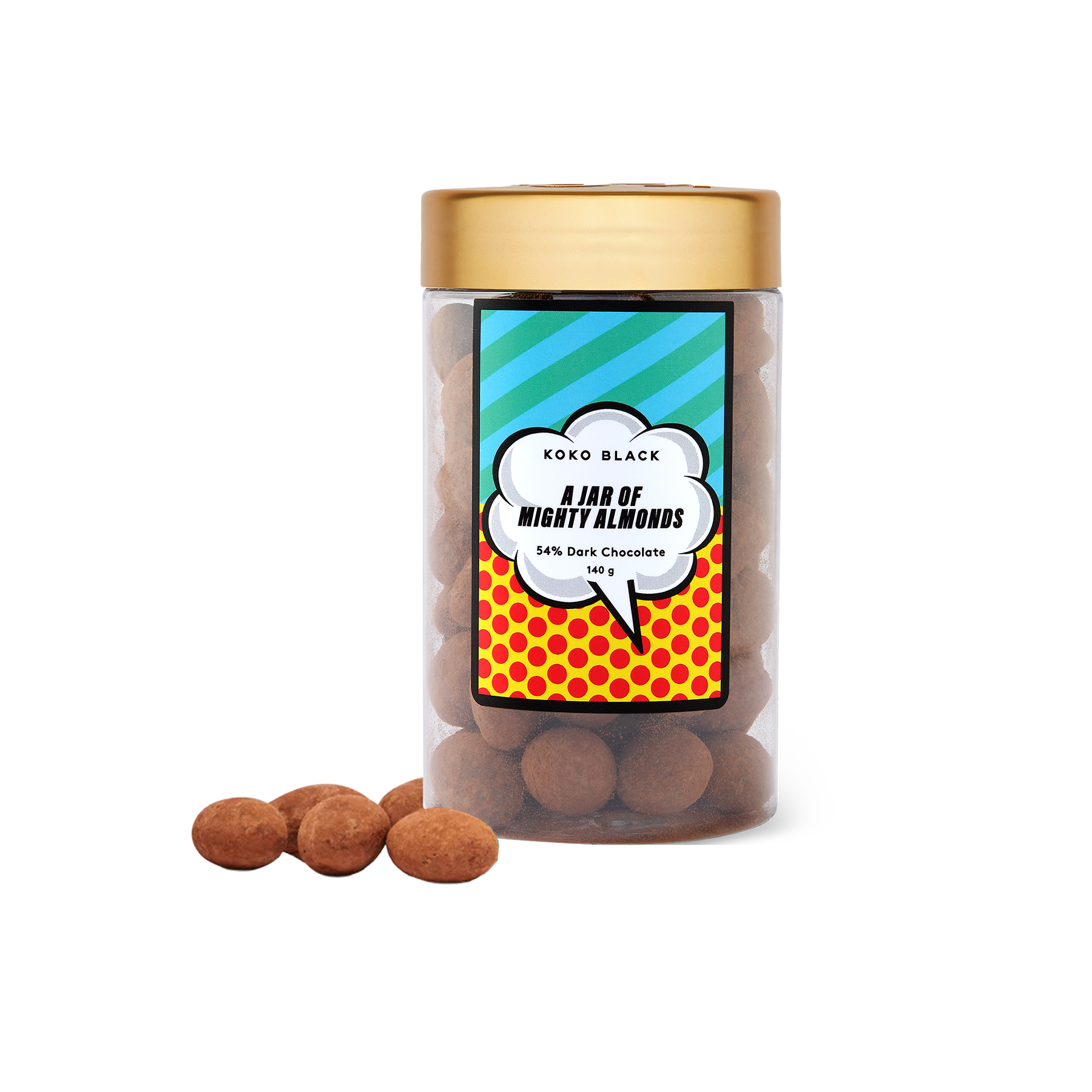 Jar of Mighty Almonds |  Dark Chocolate