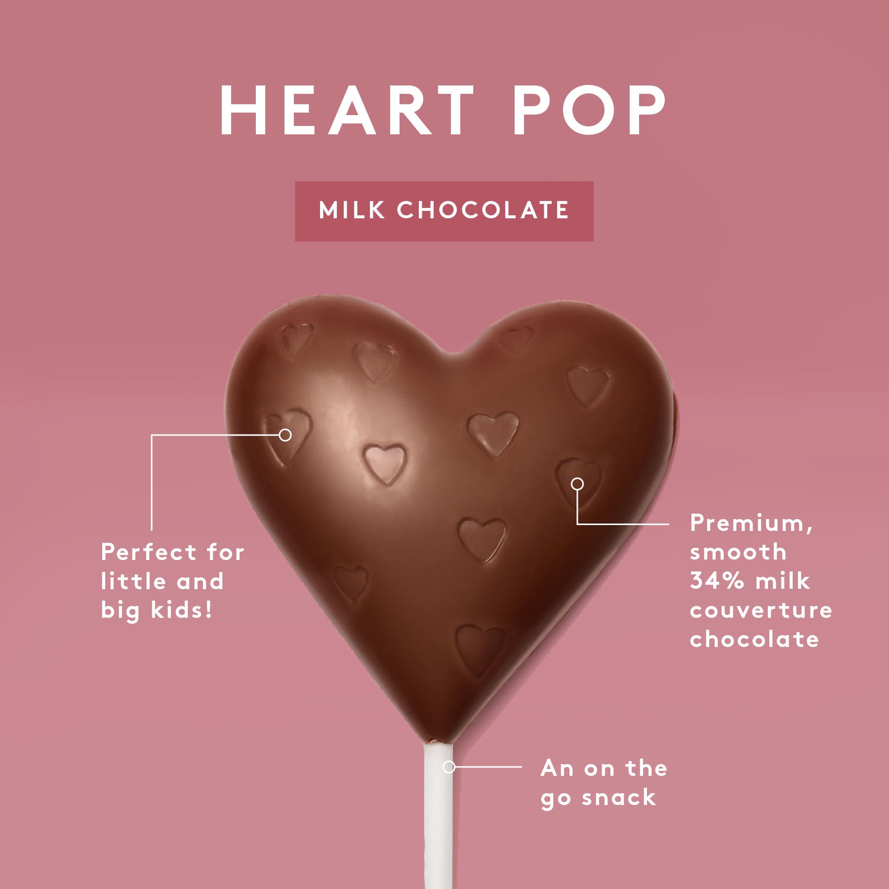 Heart Pop 20g | Milk Chocolate