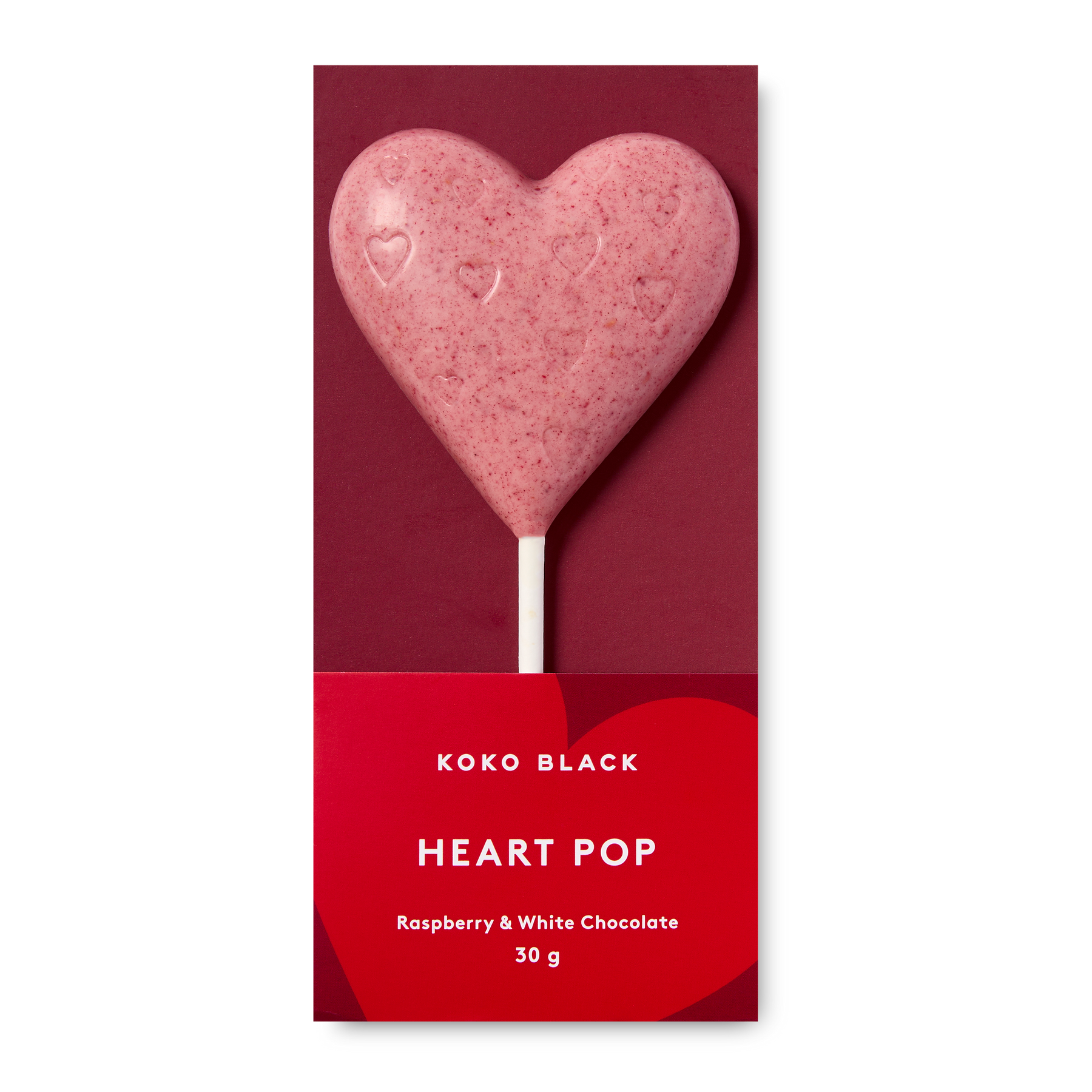 心形冰棒覆盆子 | 白巧克力