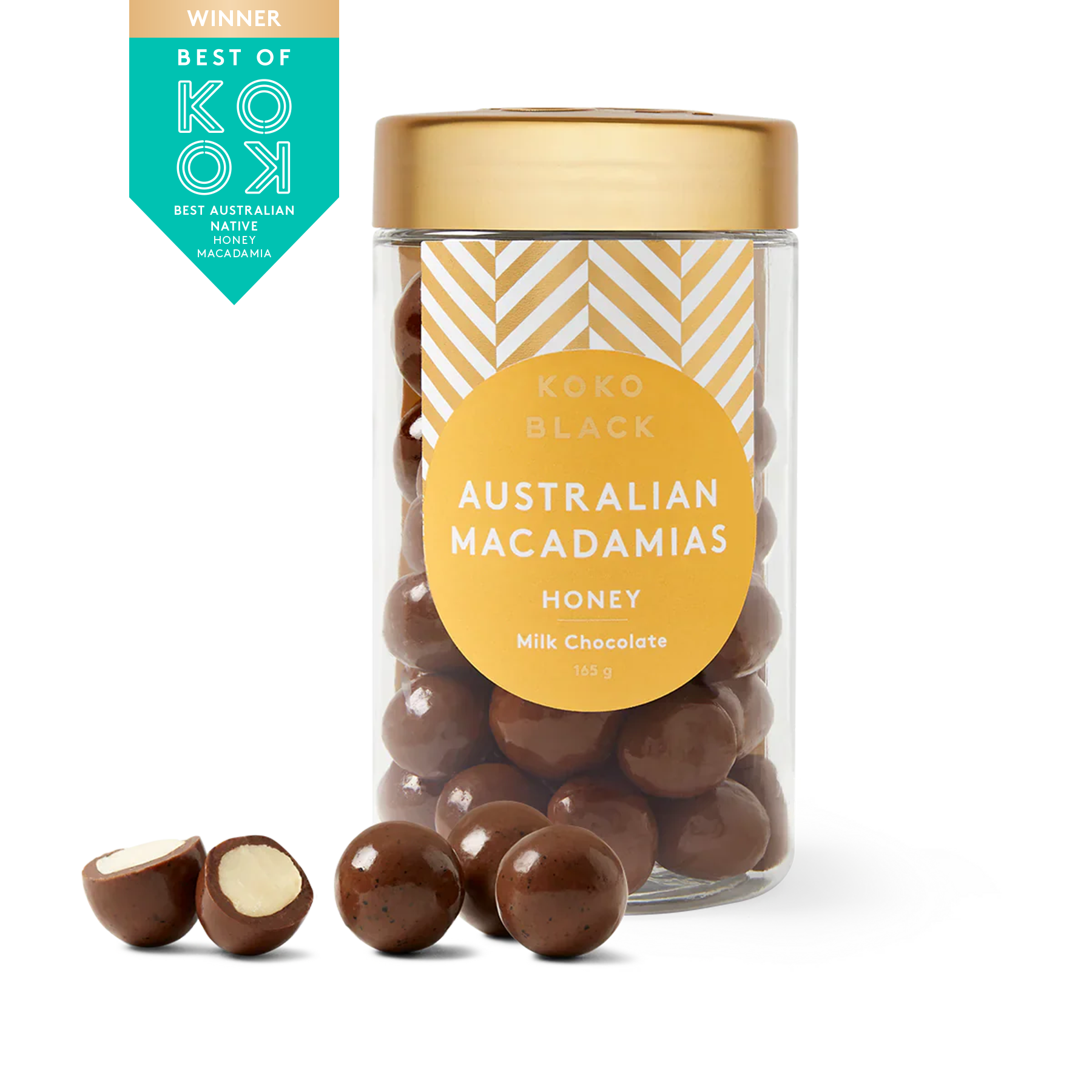 Honey Macadamias 165g | Milk Chocolate