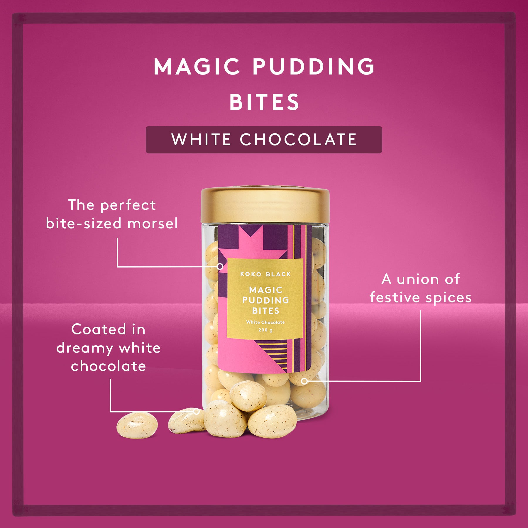 Magic Pudding Bites | White Chocolate