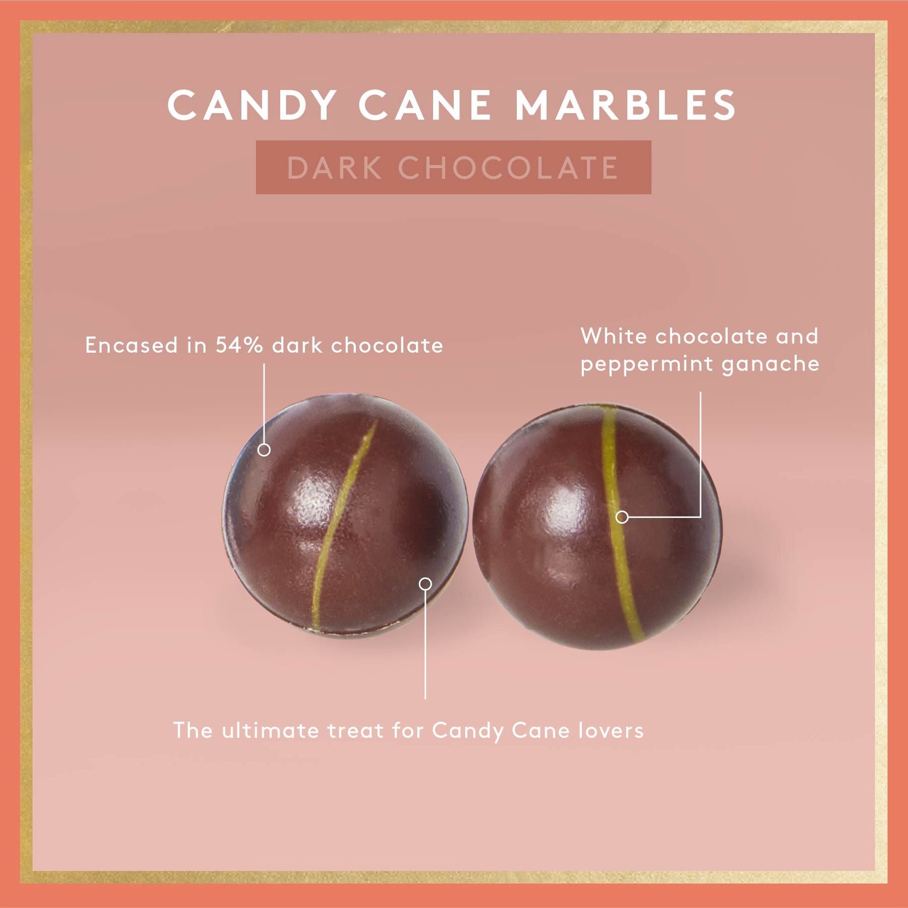 Candy Cane Marbles | Dark Chocolate