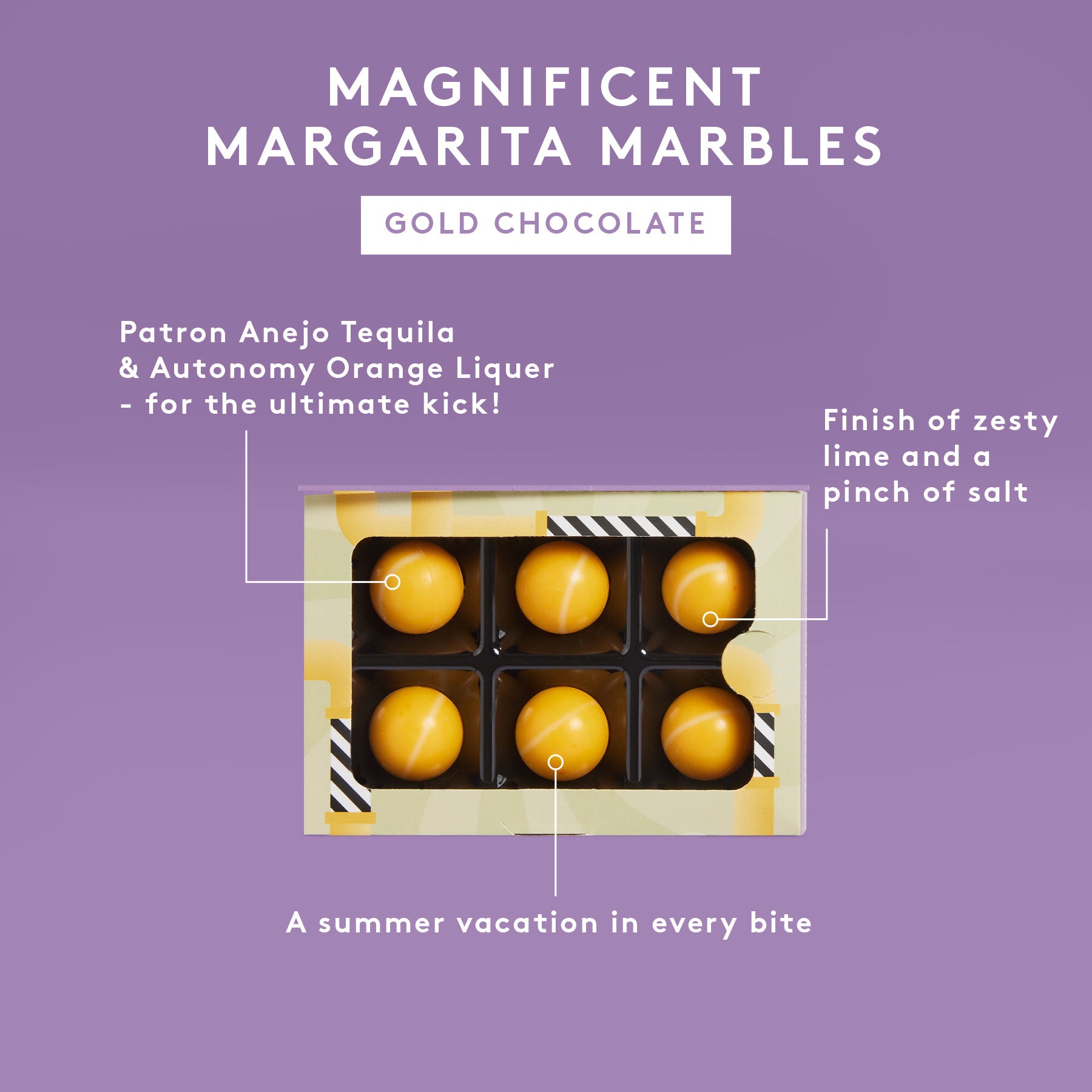 Magnificent Margarita Marbles | White Chocolate