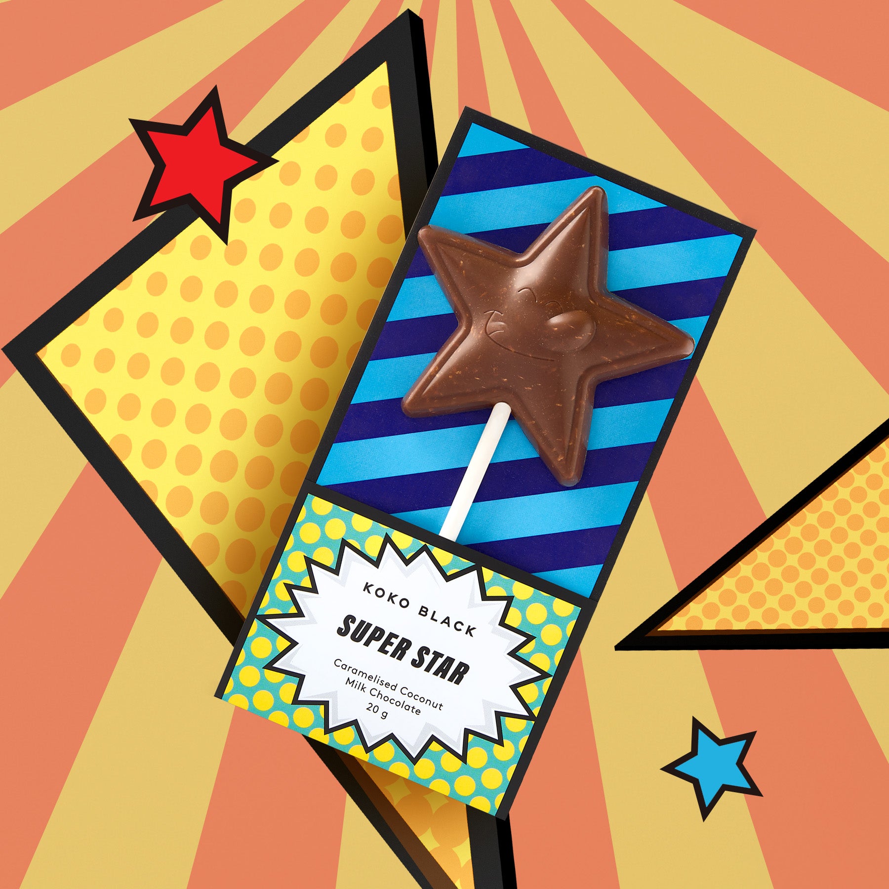 Super Star Caramelised Coconut Pop | Milk Chocolate