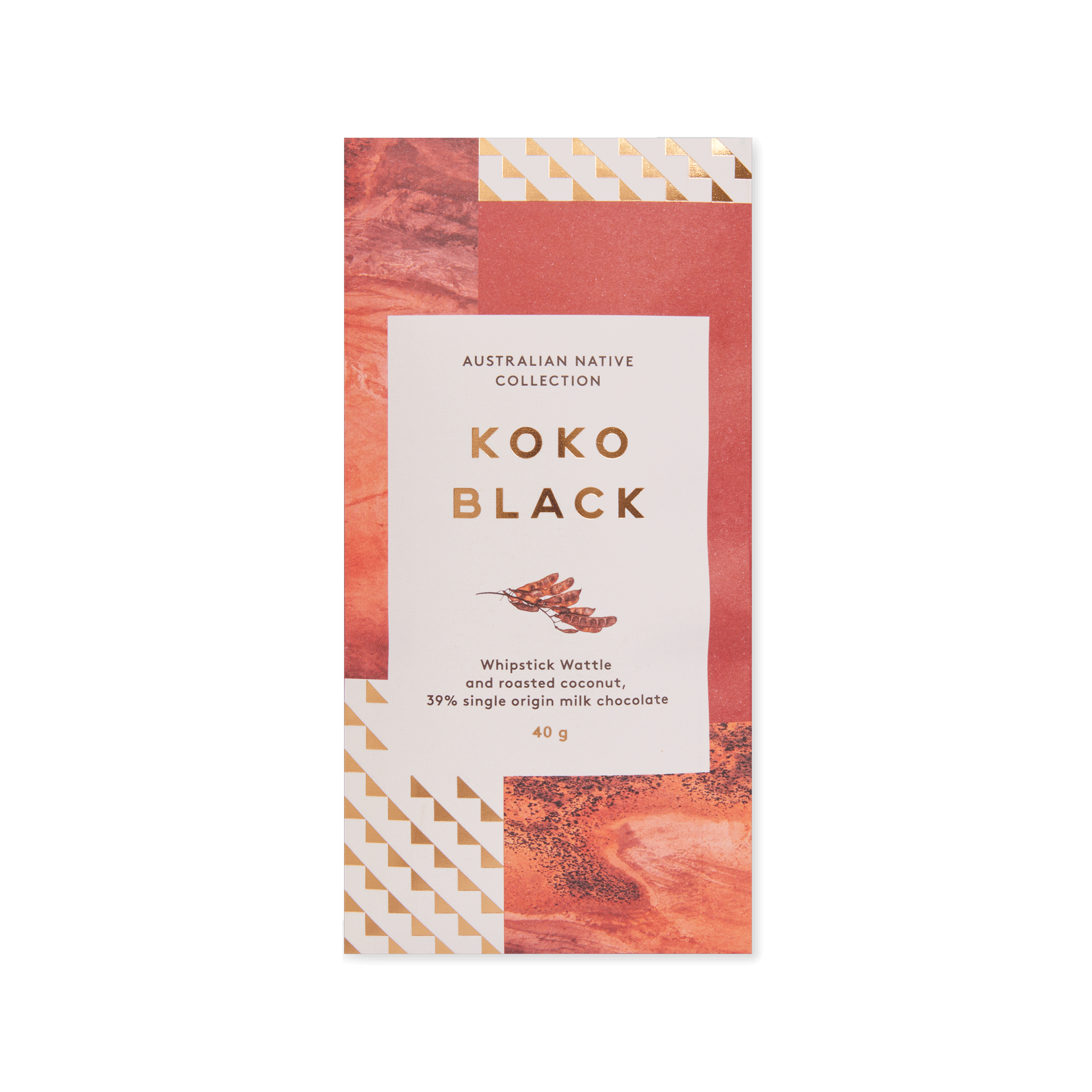 Whipstick Wattle & Roasted Coconut | 39% Milk Chocolate Block