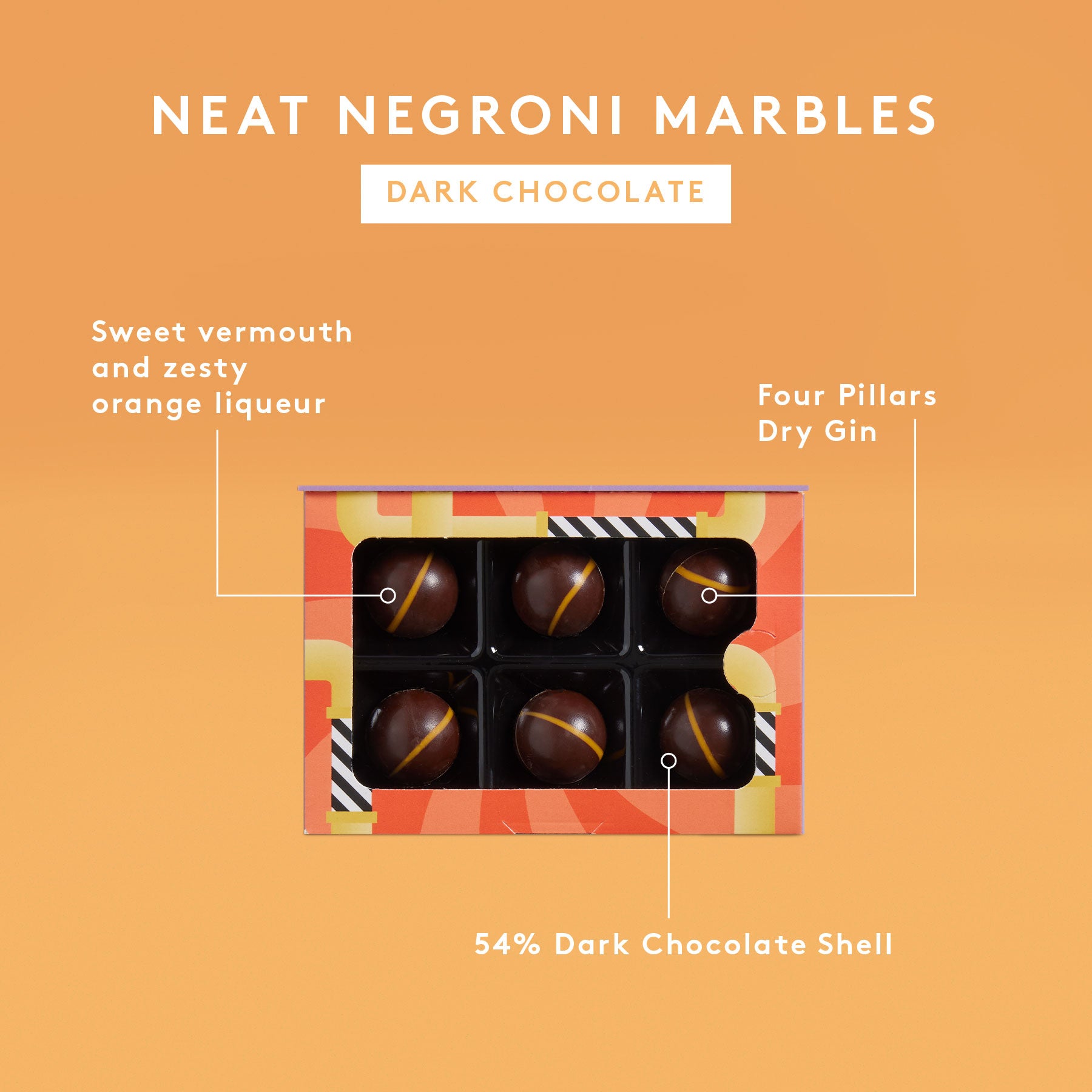 Neat Negroni Marbles | Dark Chocolate