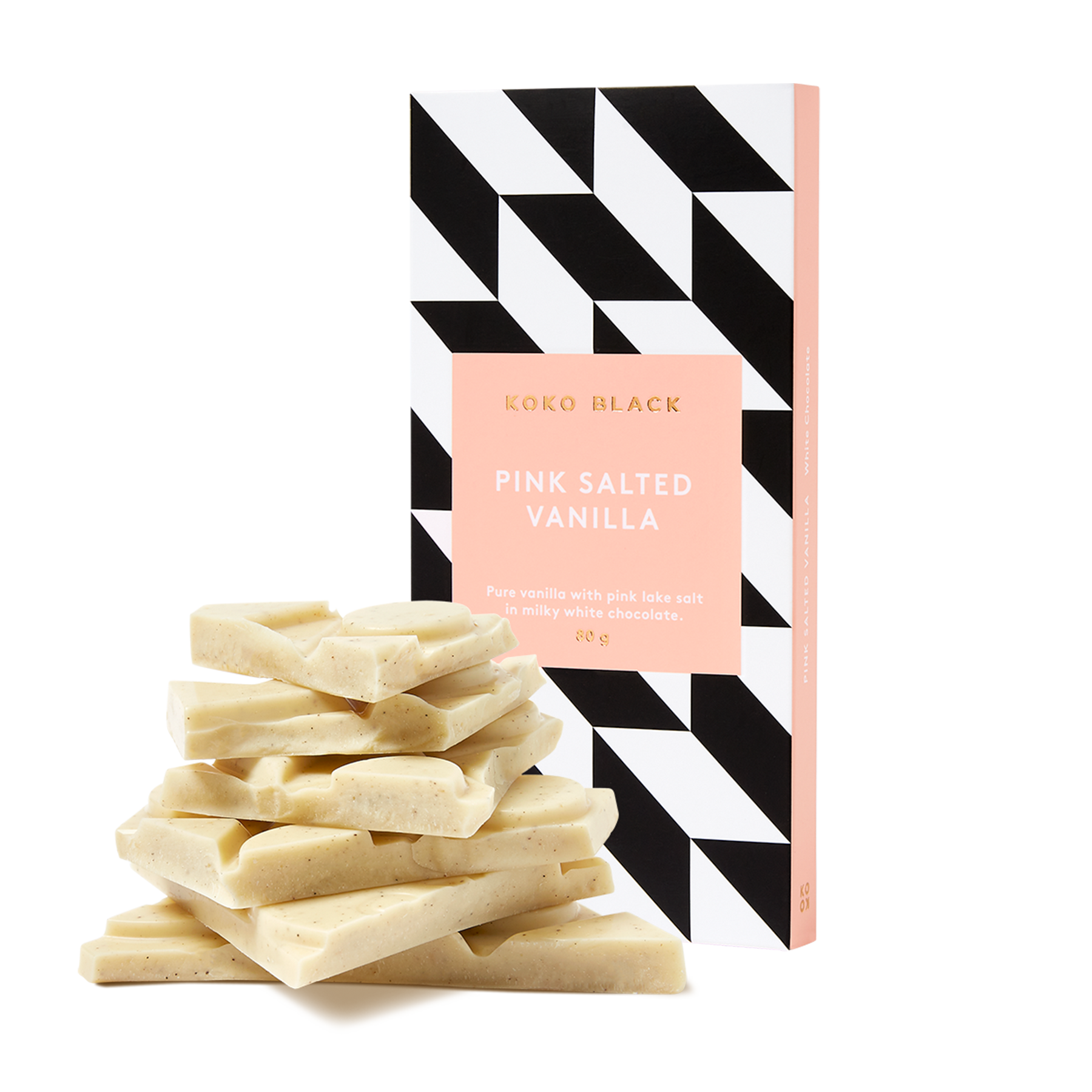 Pink Salted Vanilla | White Chocolate Block