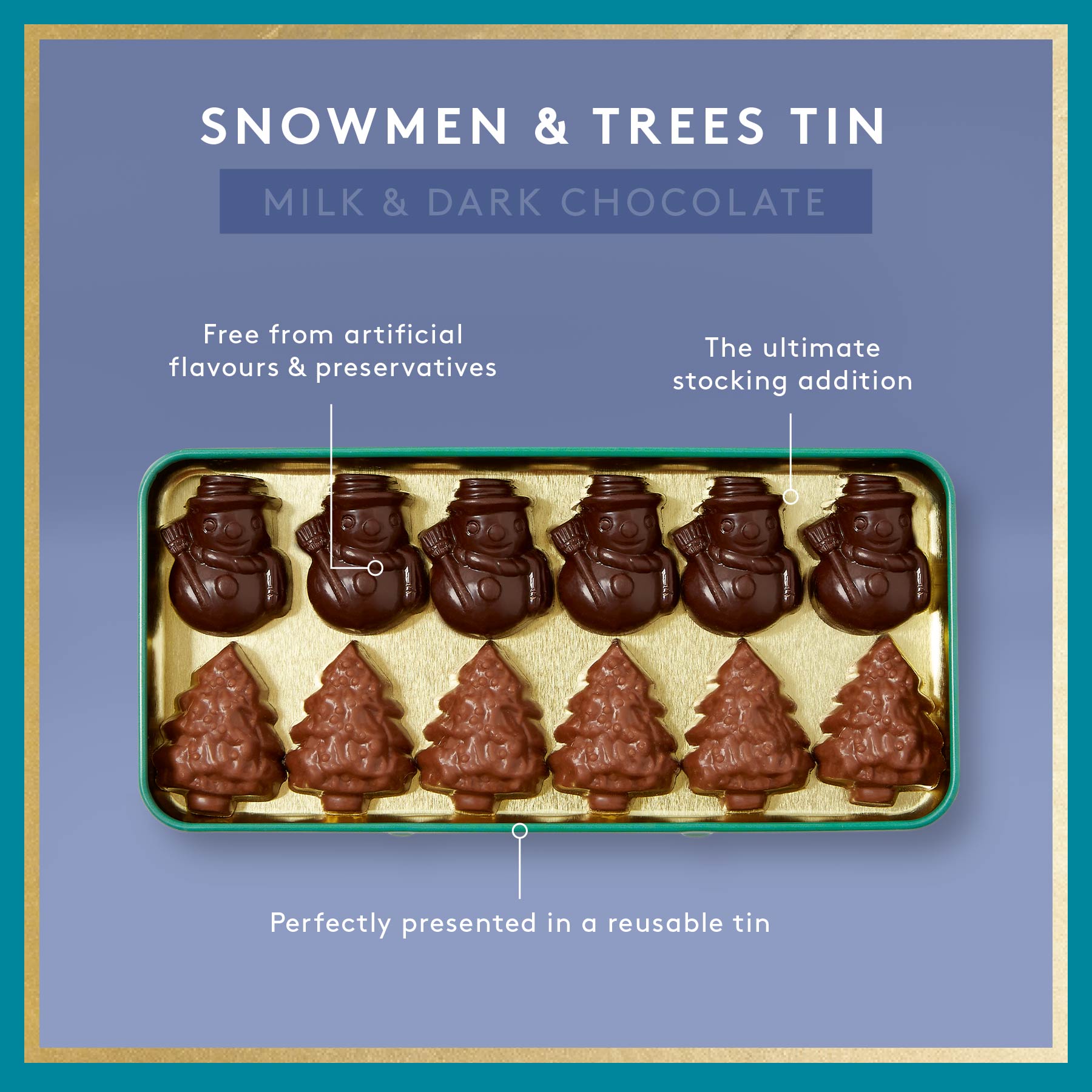 Silly Snowmen & Topsy Trees | Milk & Dark Chocolate