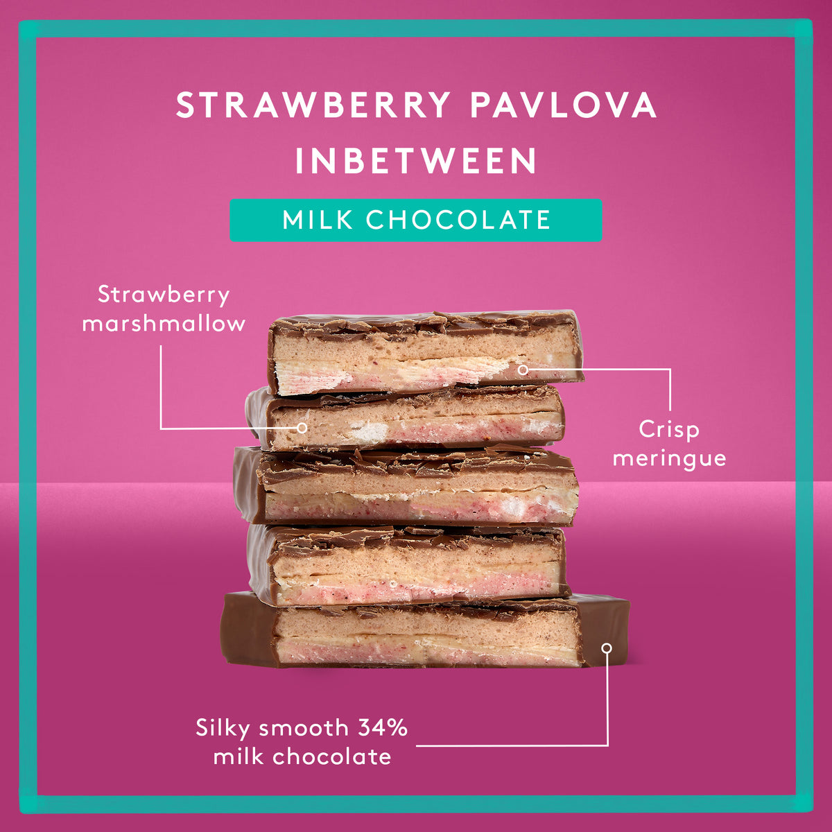Strawberry Pavlova | Milk Chocolate