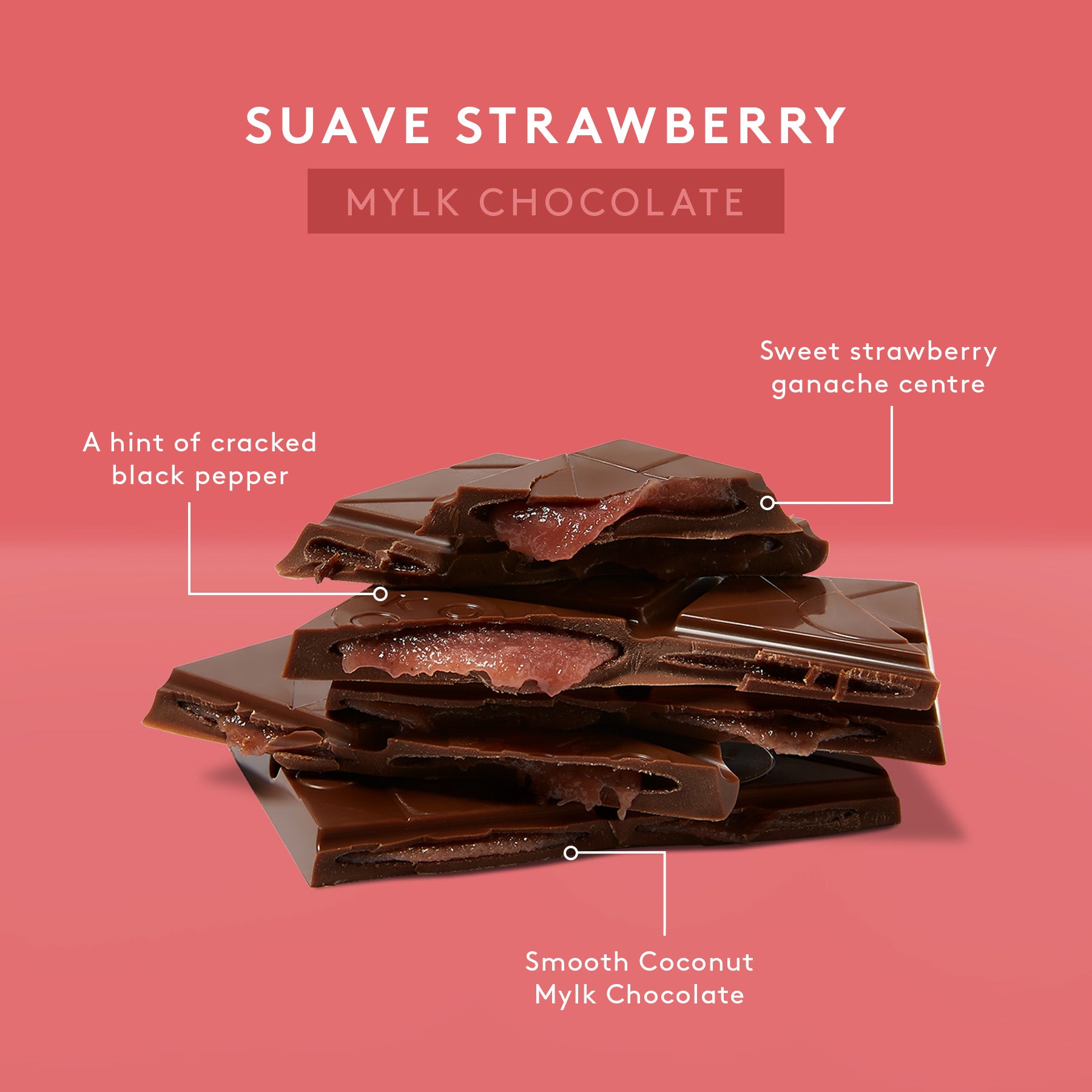 Suave Strawberry | Mylk Chocolate Block
