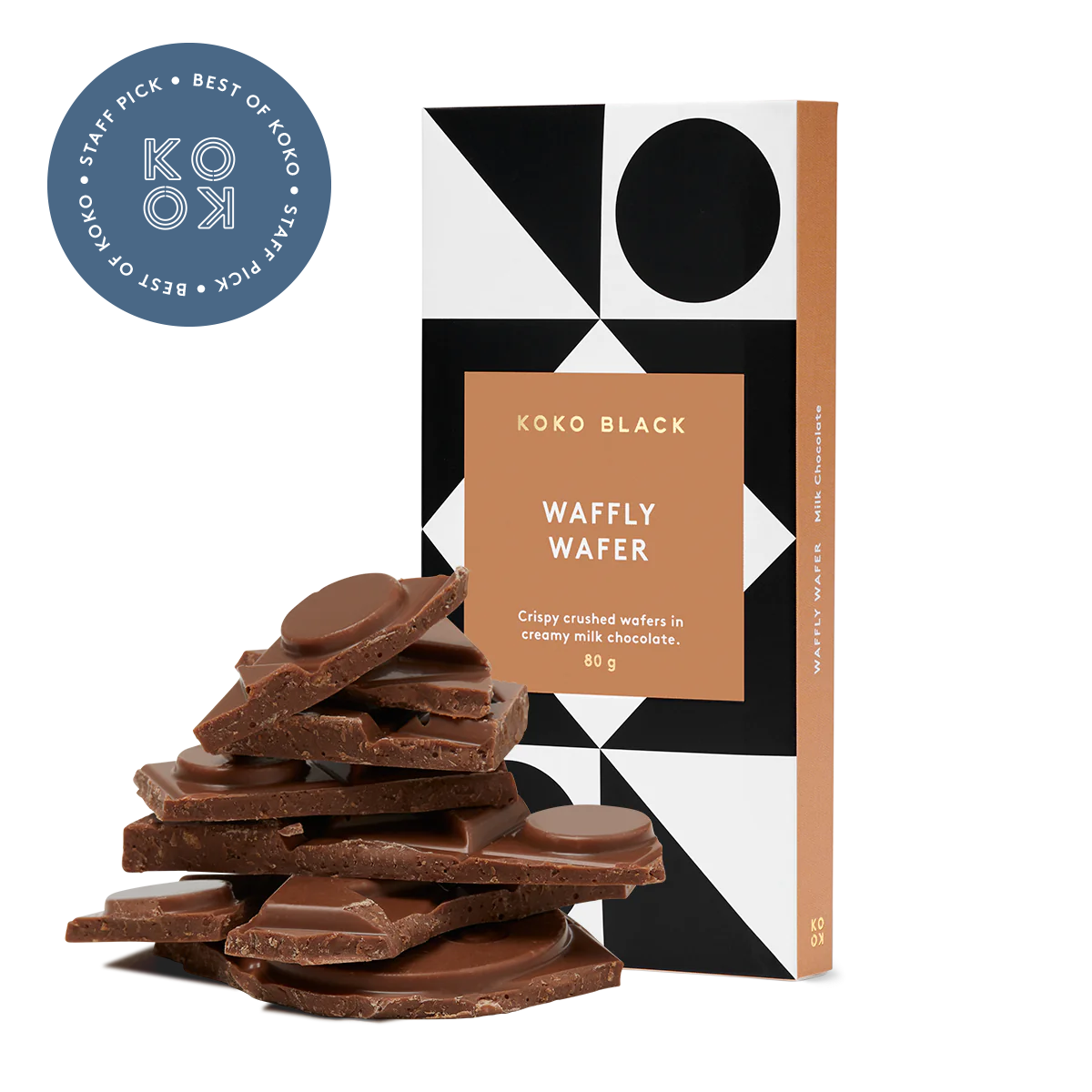 Waffly Wafer 80g | Milk Chocolate Block