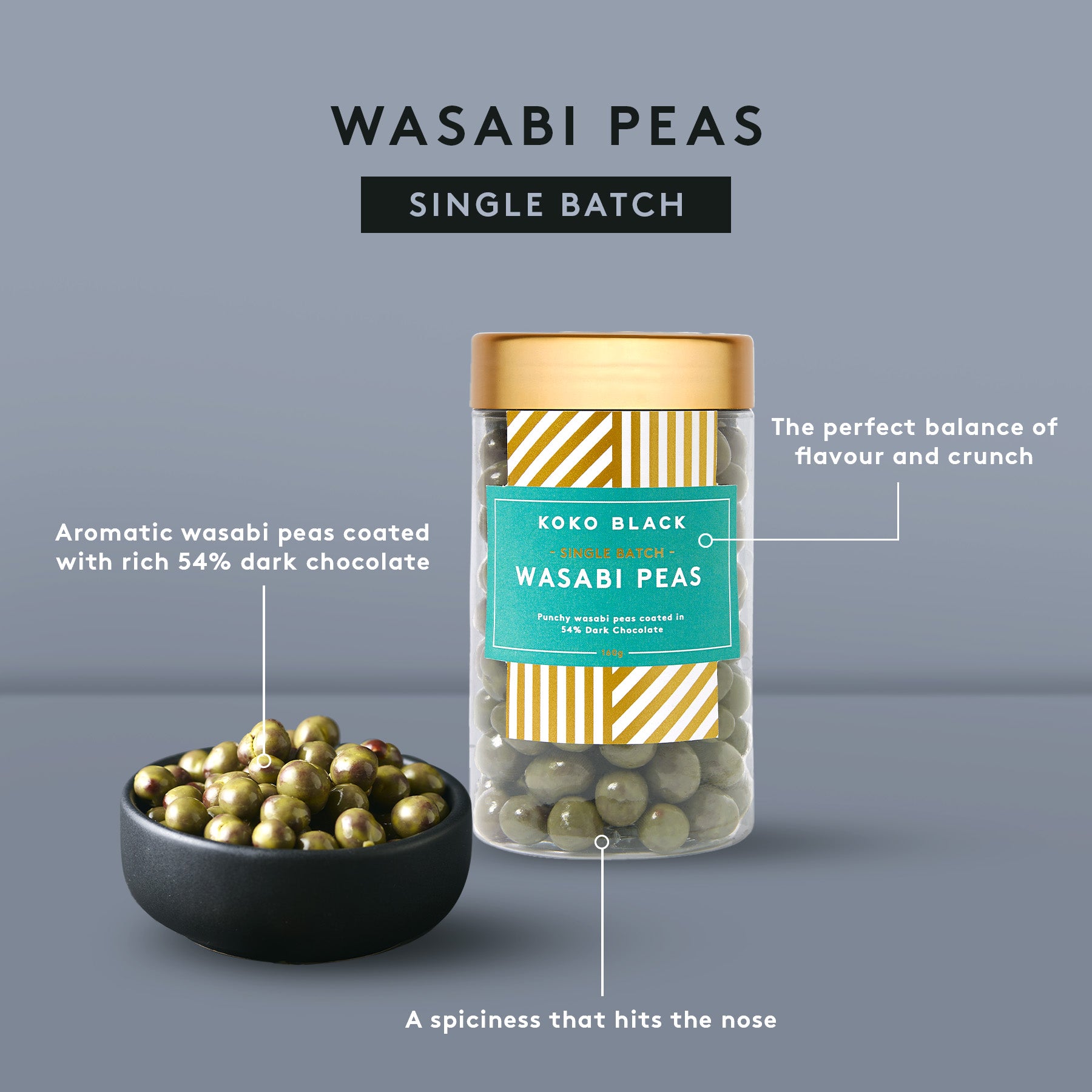 Wasabi Peas | 54% Dark Chocolate