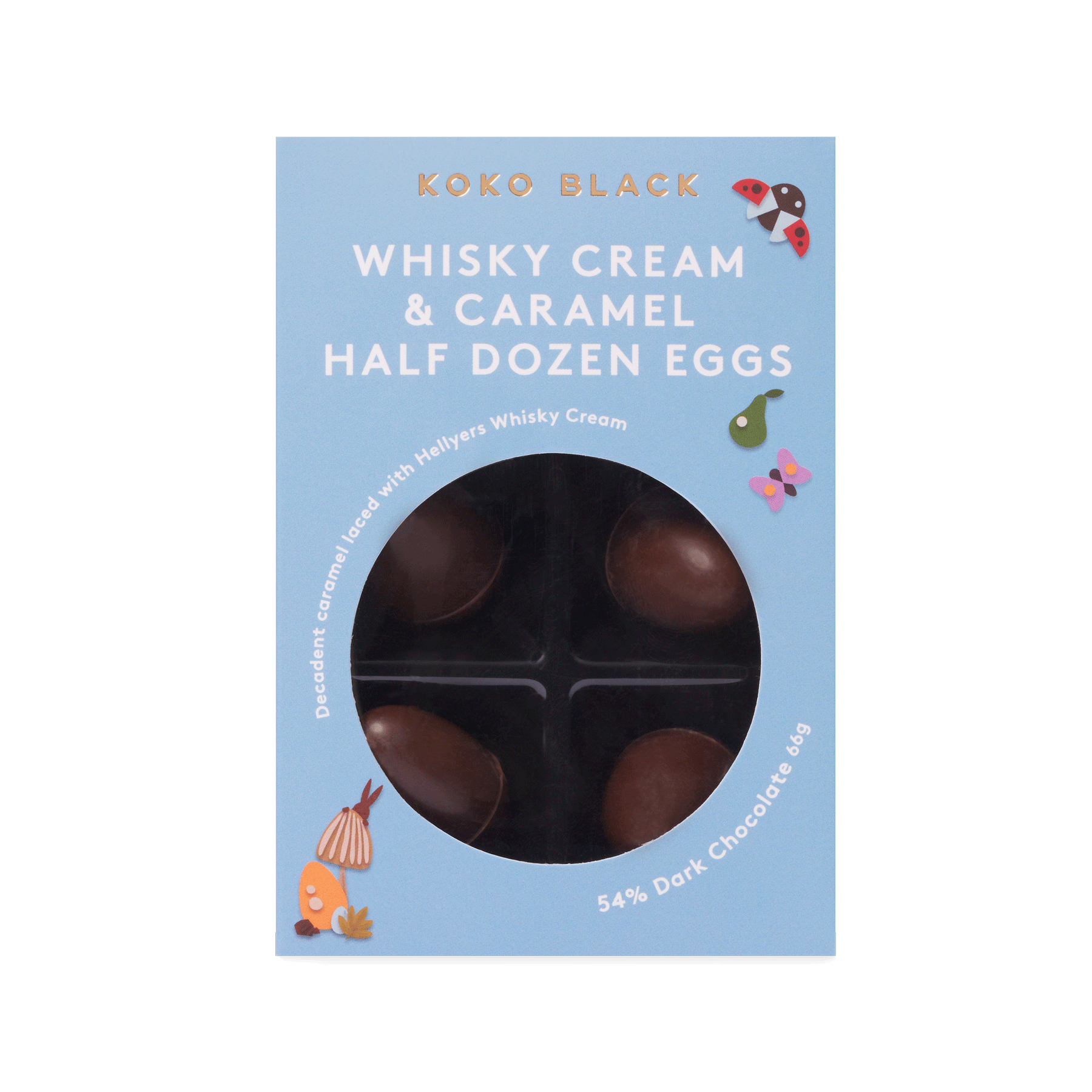 Whisky Cream & Caramel Half Dozen Eggs | Dark Chocolate