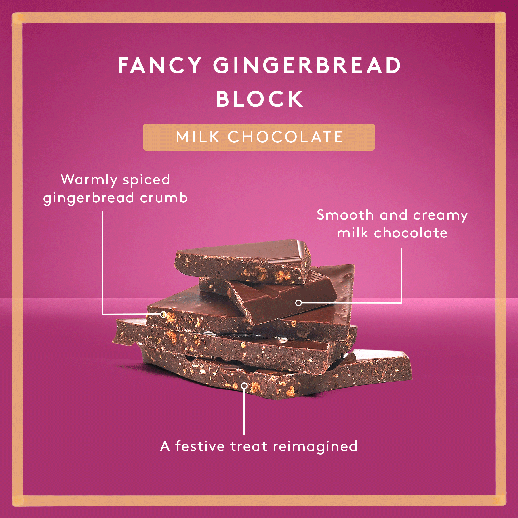 Fancy Gingerbread | Milk Chocolate Block