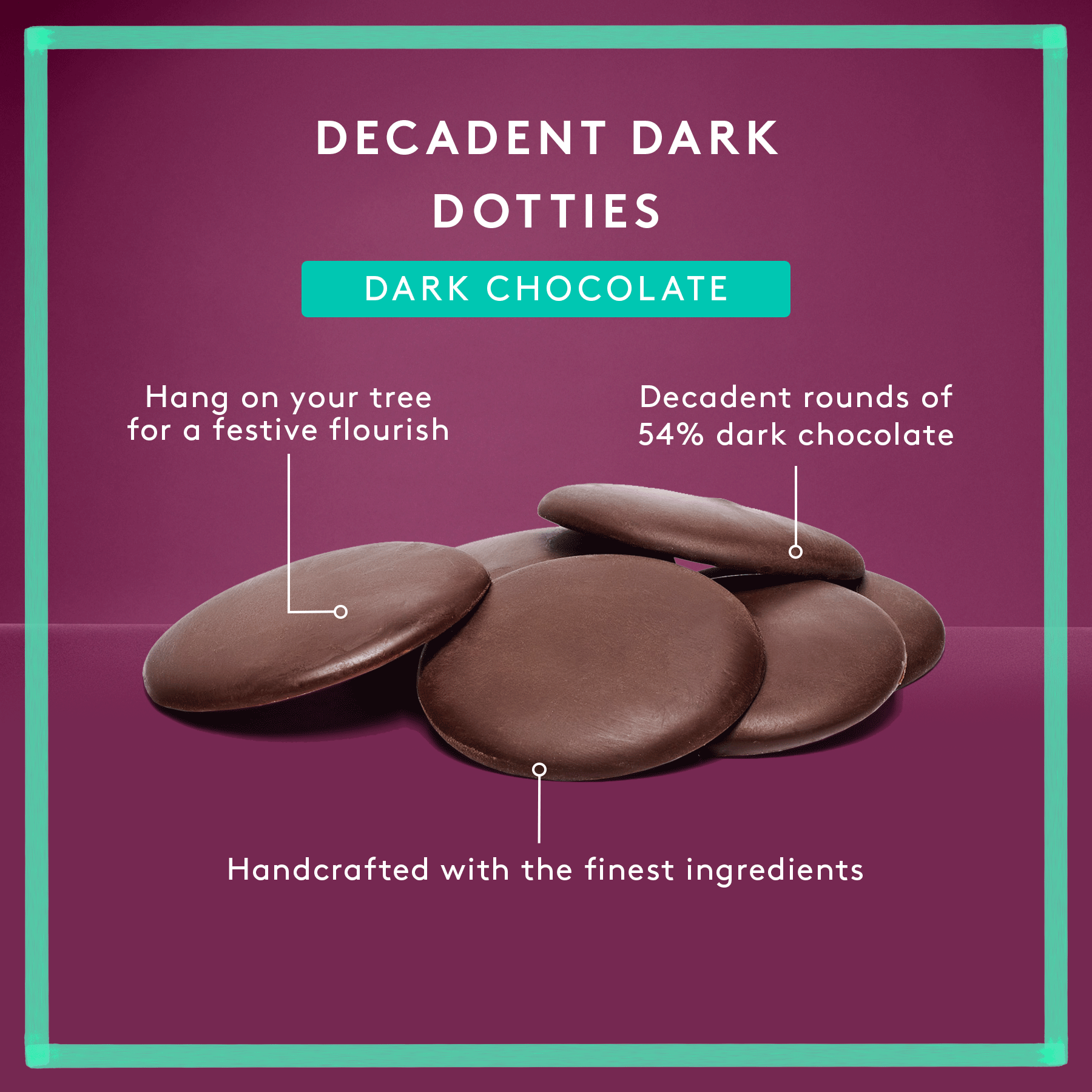 Decadent Dark Dotties Cube | Dark Chocolate