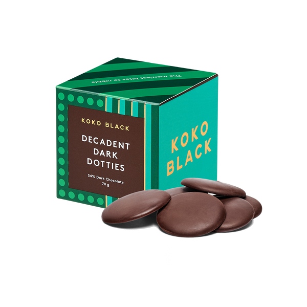 Decadent Dark Dotties Cube | Dark Chocolate – Koko Black Chocolate