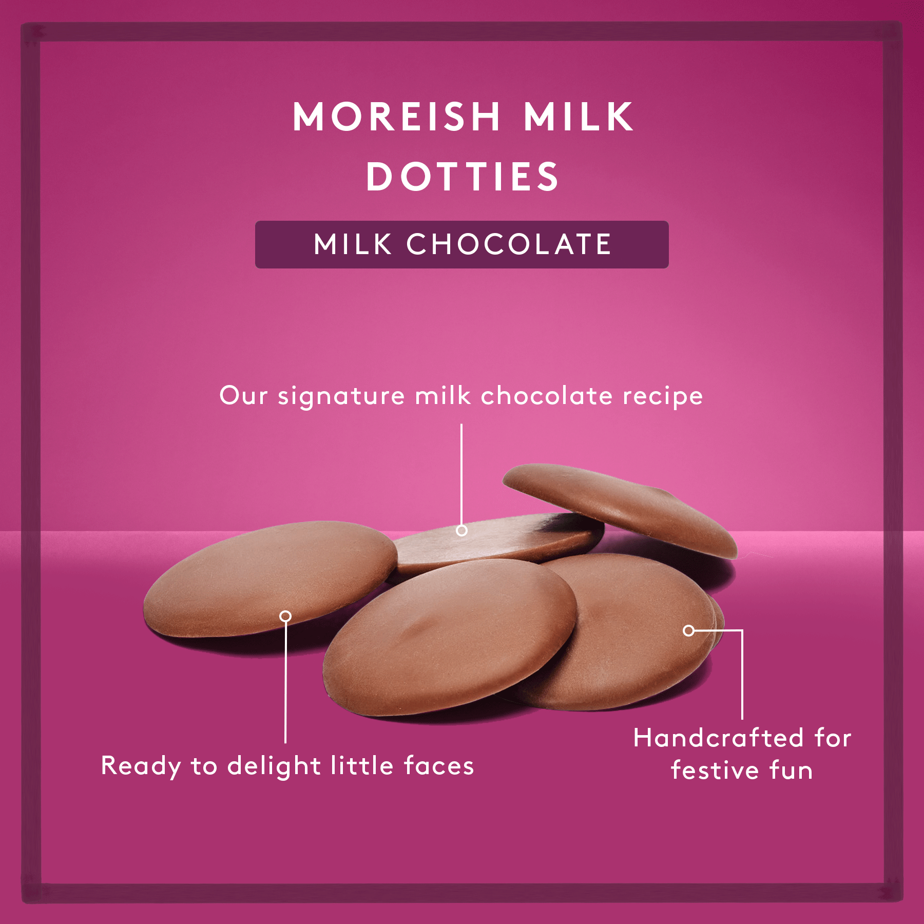 Moreish Milk Dotties Cube | Milk Chocolate