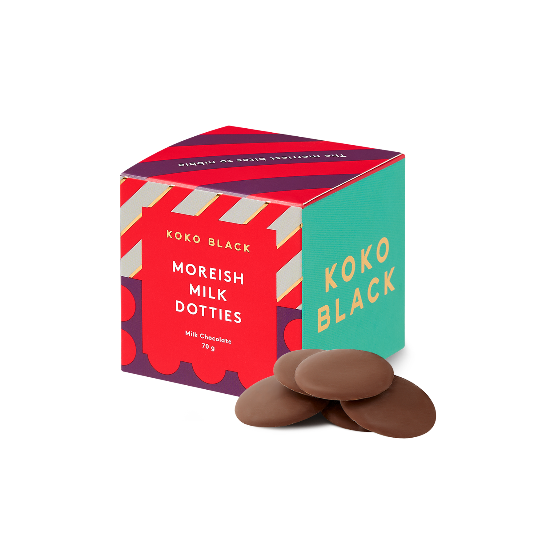 Moreish Milk Dotties Cube | Milk Chocolate