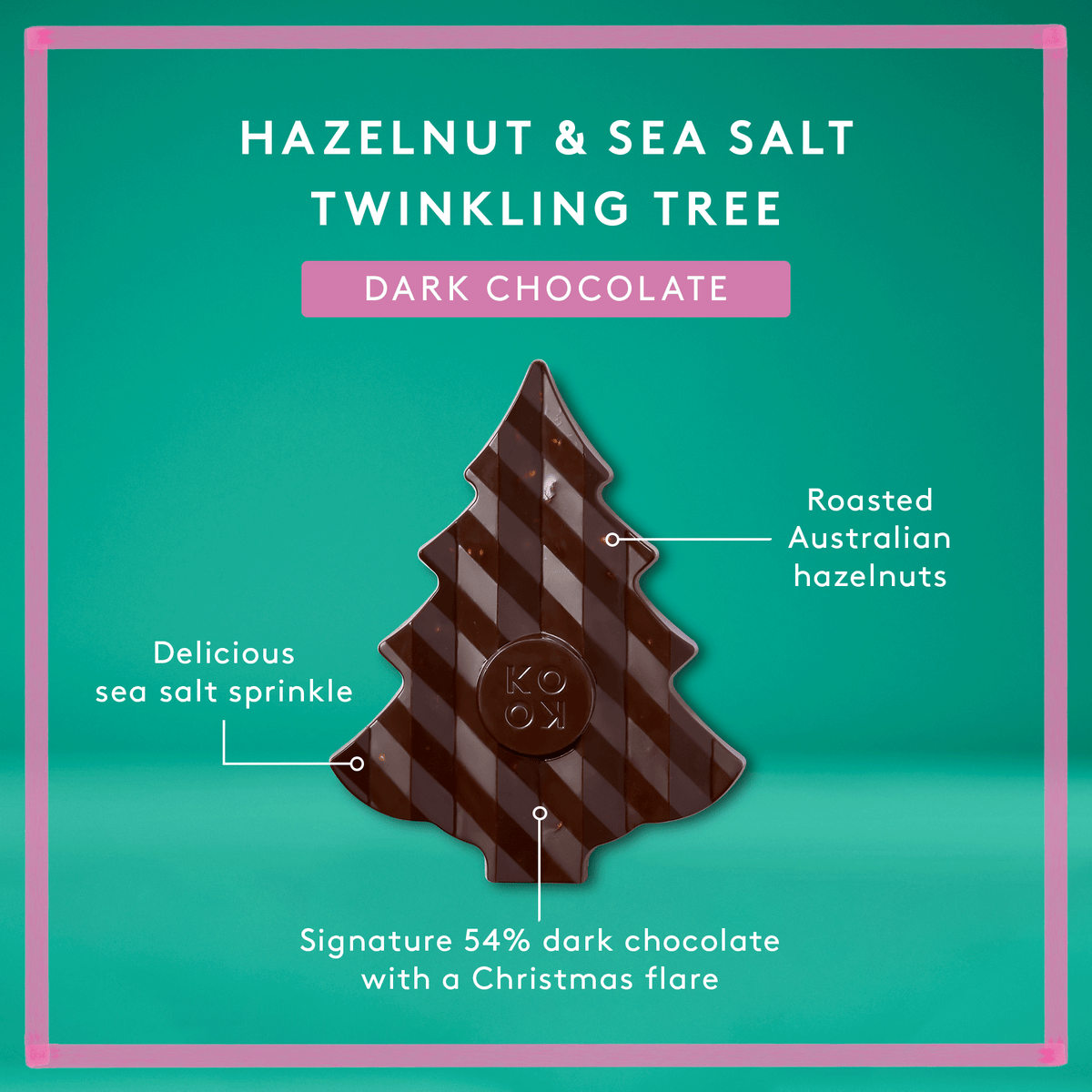 Twinkling Tree | Holiday Hazelnut & Sea Salt | Dark Chocolate