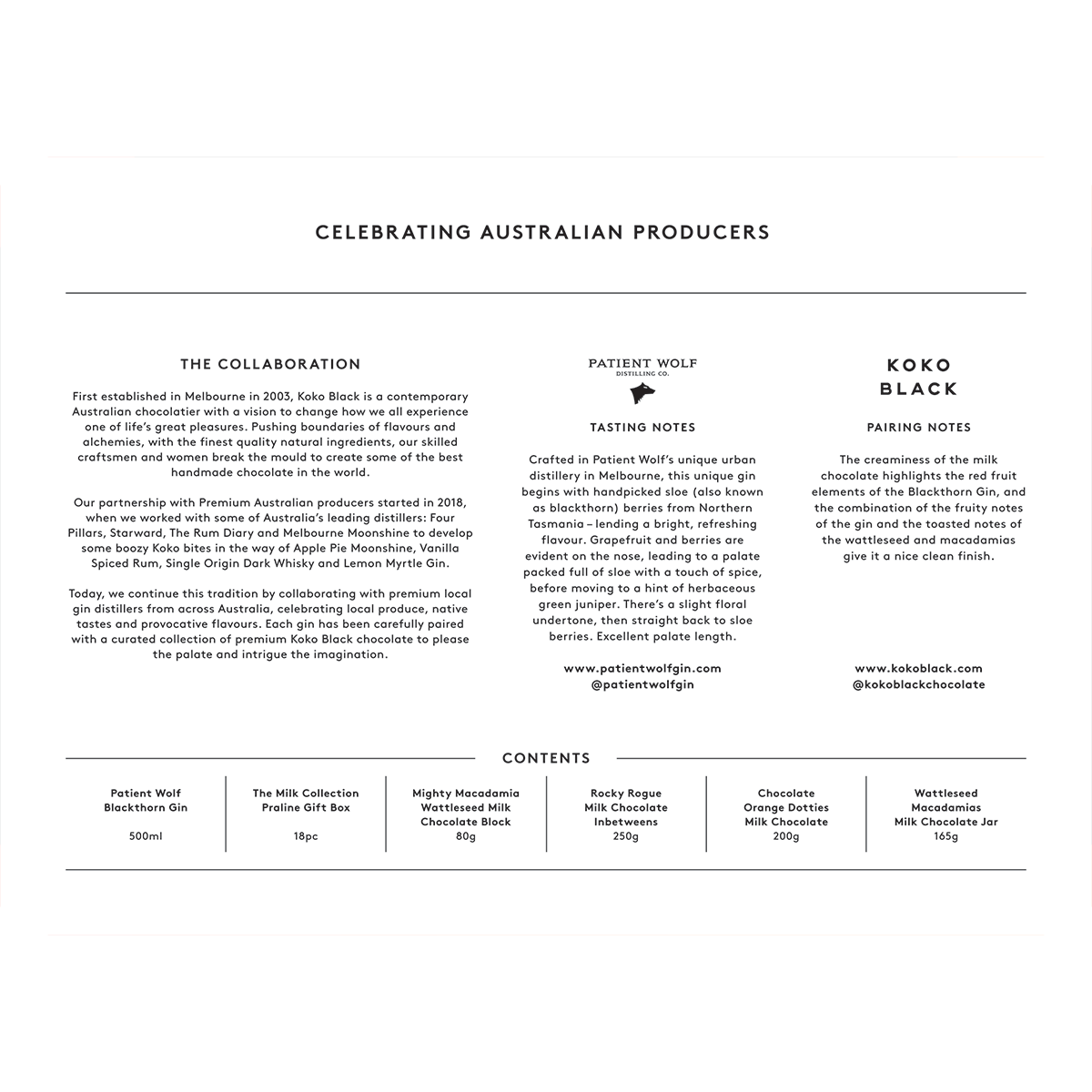 Patient Wolf x Koko Black Hamper Tasting Notes Card