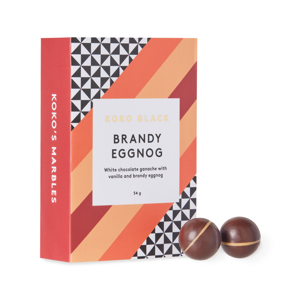 Brandy Eggnog Marbles | Dark Chocolate