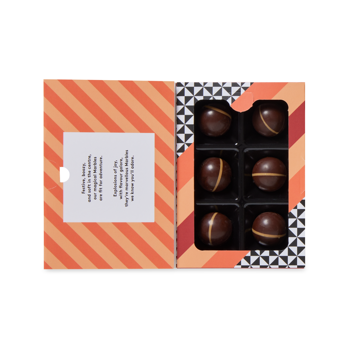 Brandy Eggnog Marbles | Dark Chocolate