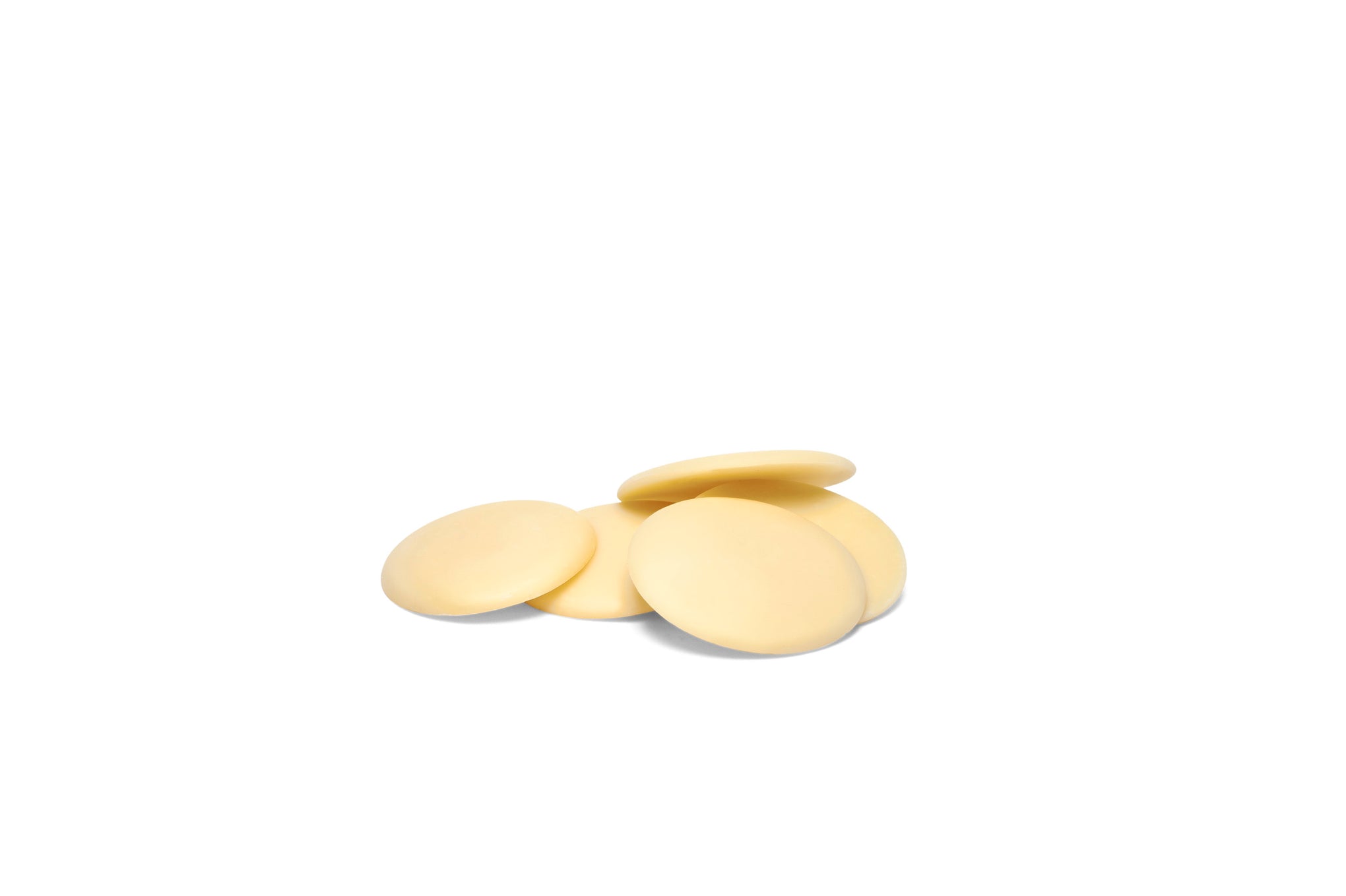 White chocolate rounds placed together
